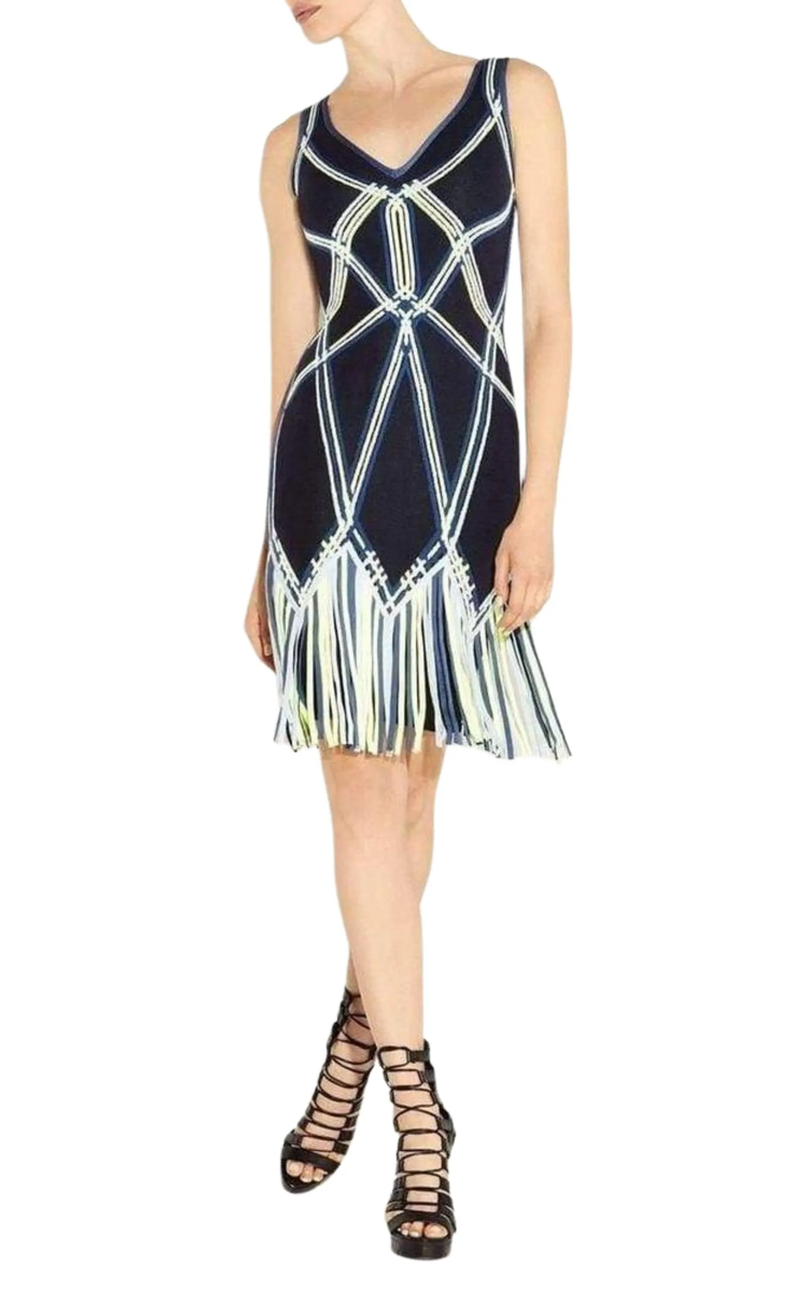 Charoletta Basket Weave Fringe Jacquard Dress sold by Runaway Catalog product image thumbnail 2