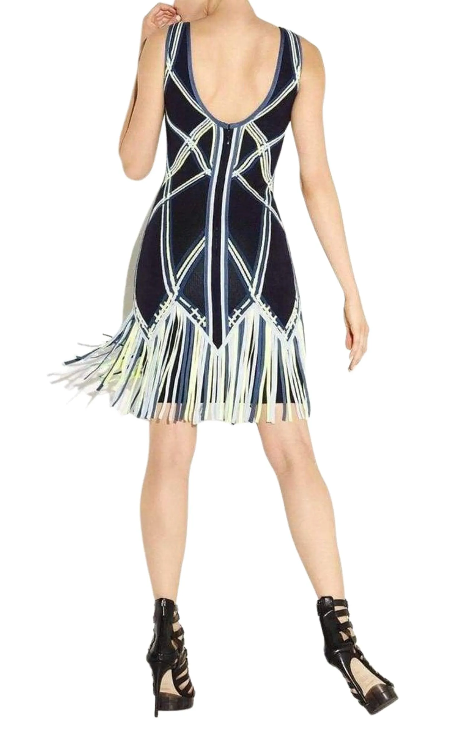 Charoletta Basket Weave Fringe Jacquard Dress sold by Runaway Catalog product image thumbnail 3