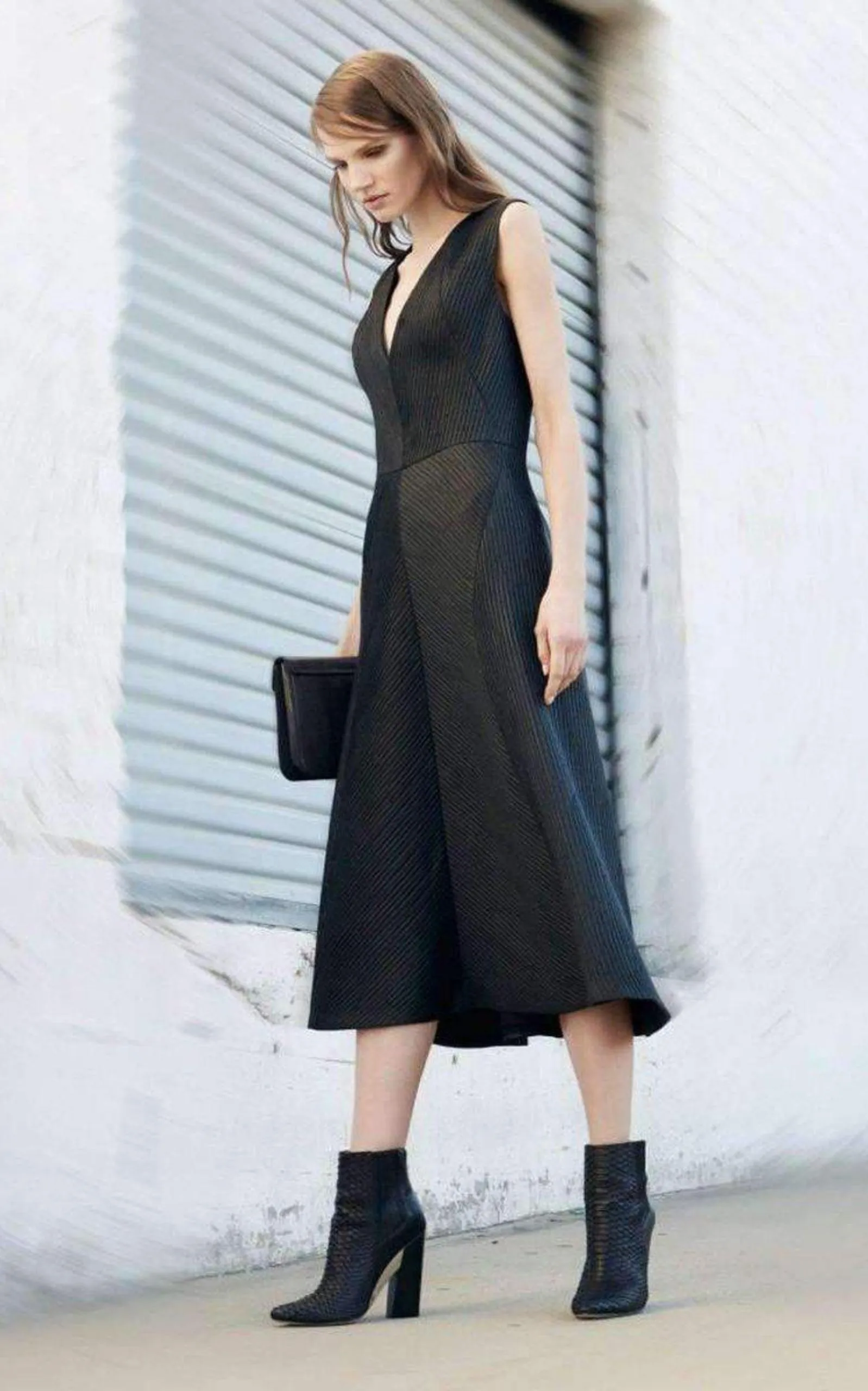 Runway Jacelyn Black V-Neck Dress sold by Runaway Catalog product image thumbnail 2