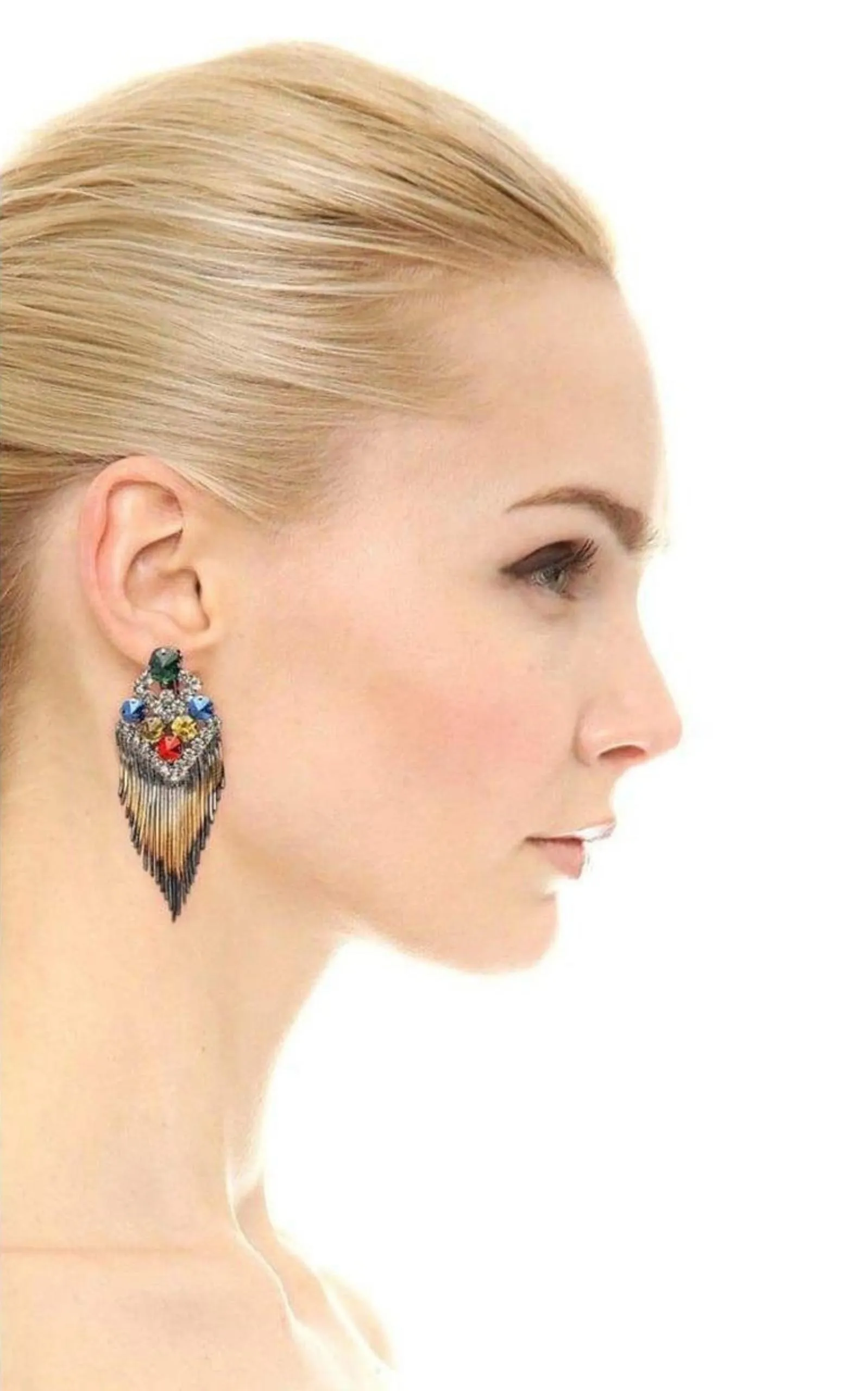 Fringe Mixed Color Earrings sold by Runaway Catalog product image thumbnail 2