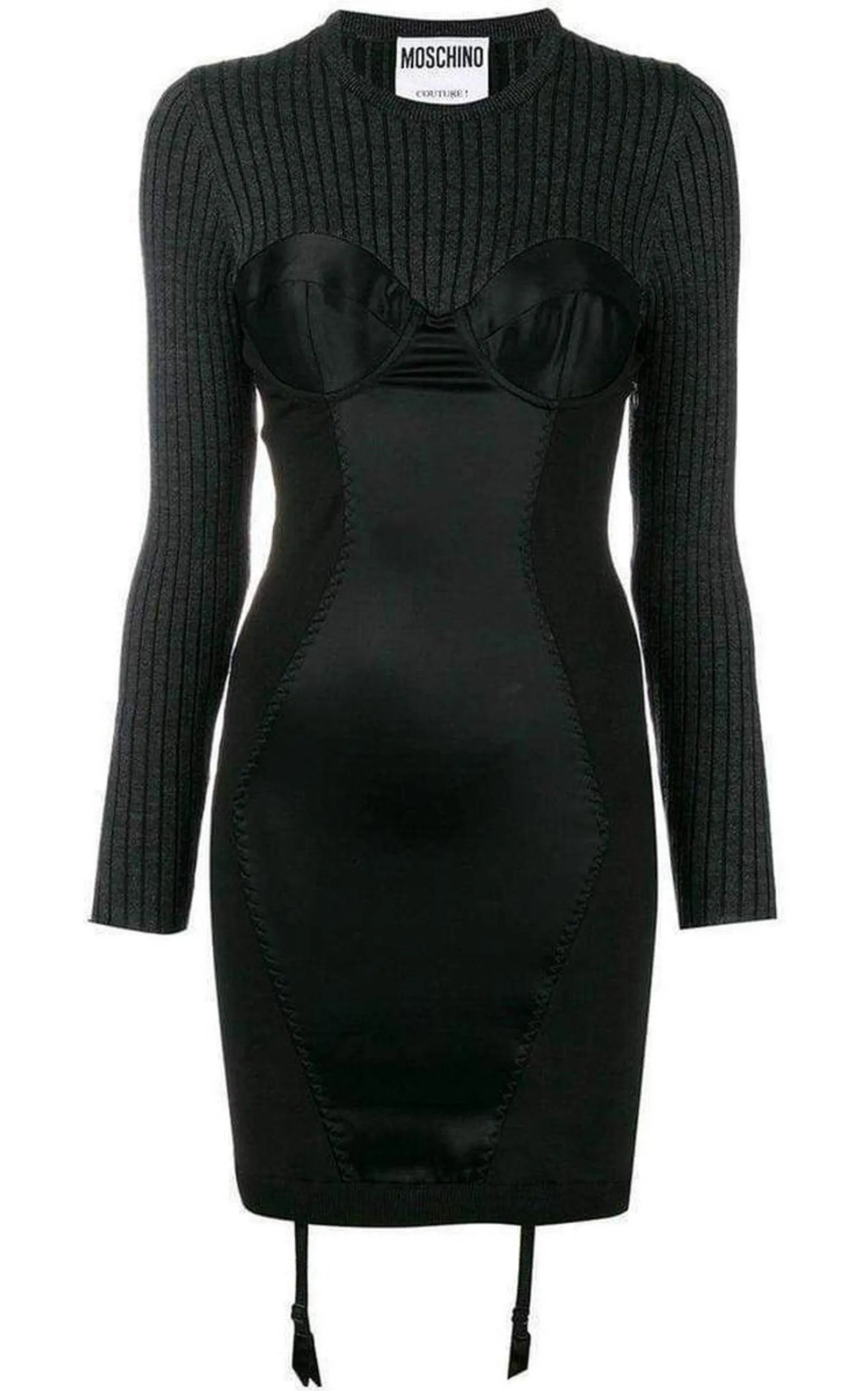 Couture Bustier Knitted and Satin Dress sold by Runaway Catalog