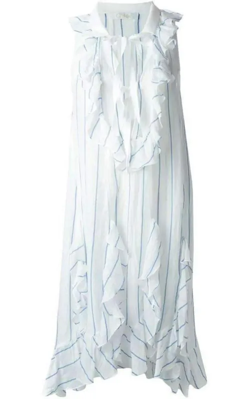 Ruffled Silk Blend Loose Dress sold by Runaway Catalog