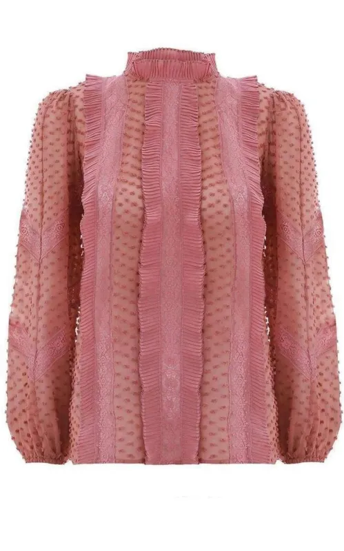 Unbridled Spliced Silk Blouse sold by Runaway Catalog