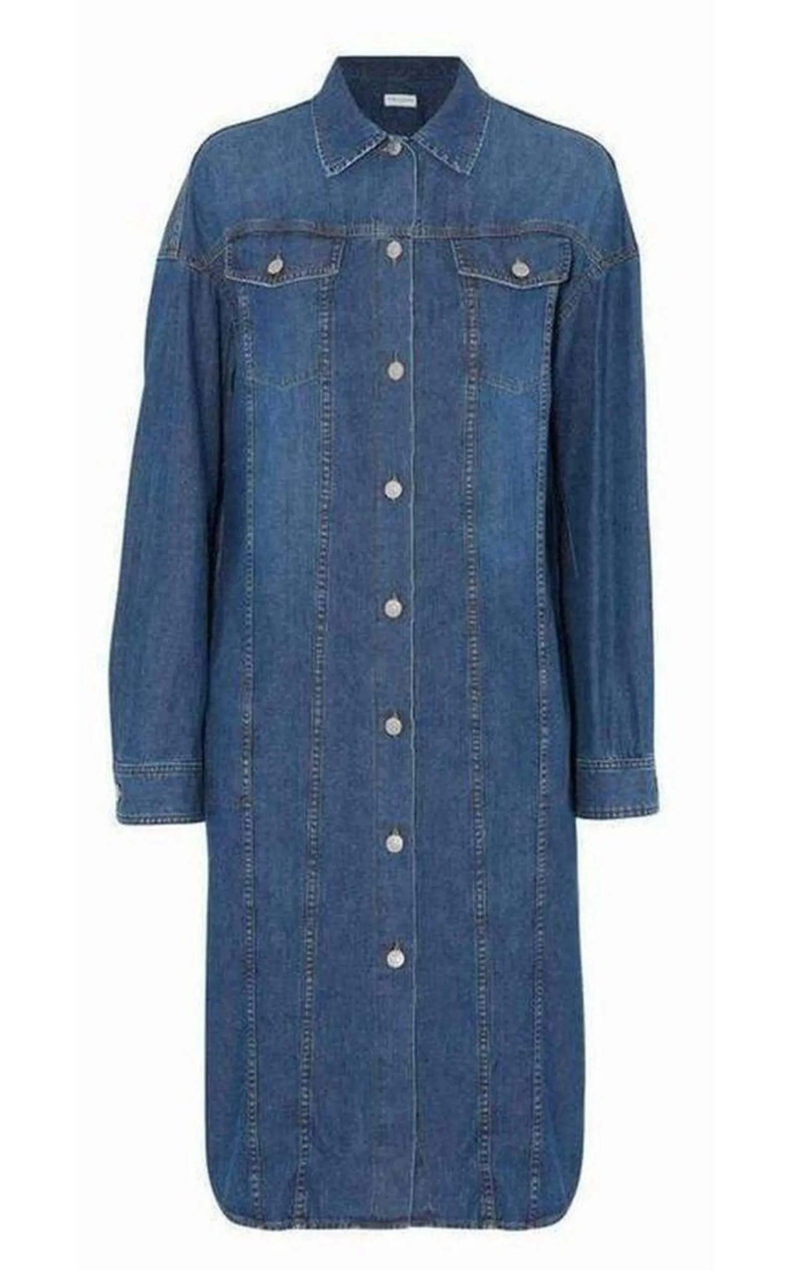 Doralie Blue Denim Shirt Dress sold by Runaway Catalog