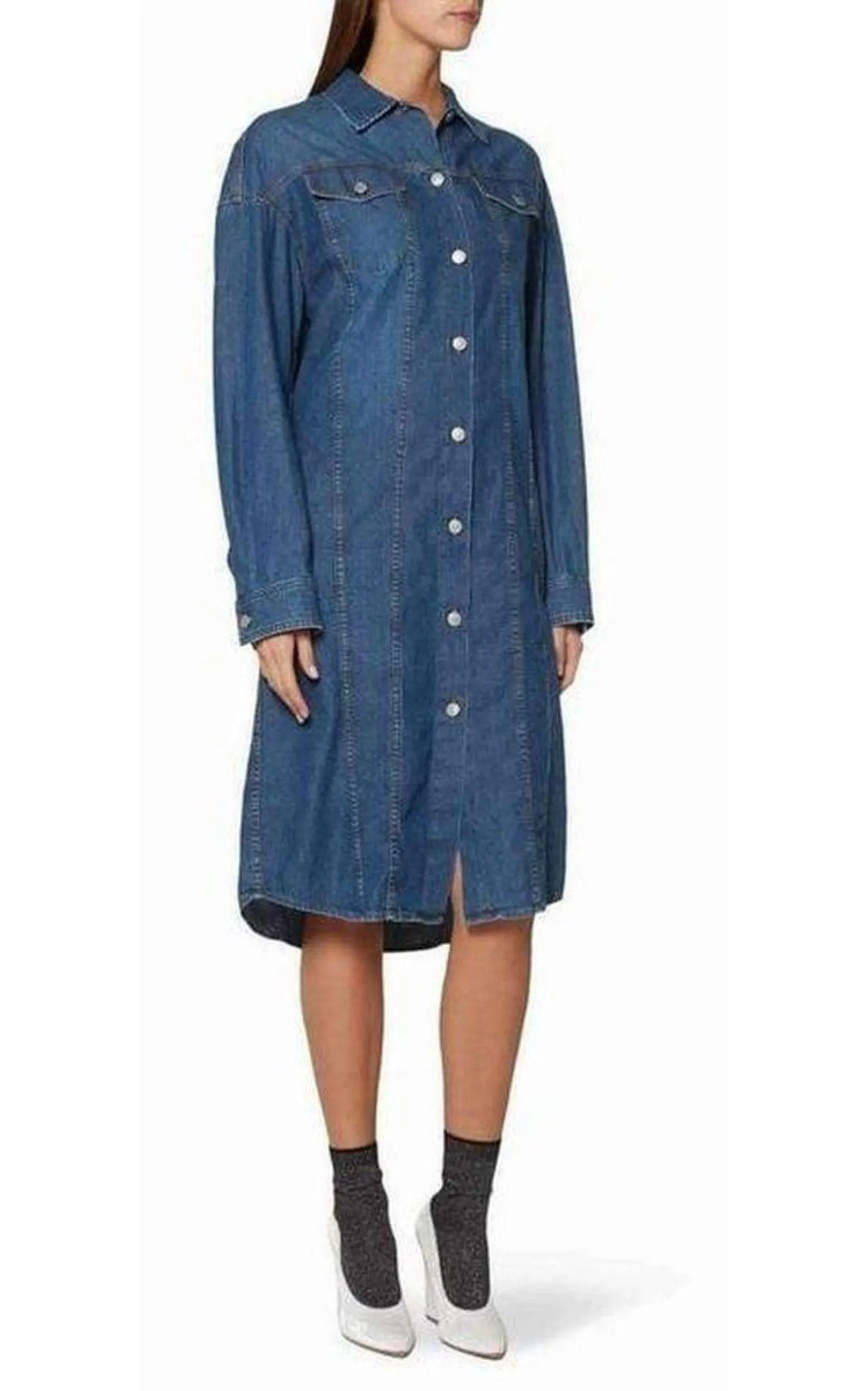 Doralie Blue Denim Shirt Dress sold by Runaway Catalog product image thumbnail 3