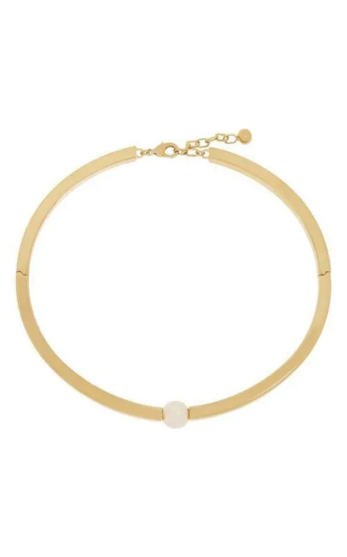 Darcey Inset Swarovski Pearl Chunky Torque Necklace made by Chloe