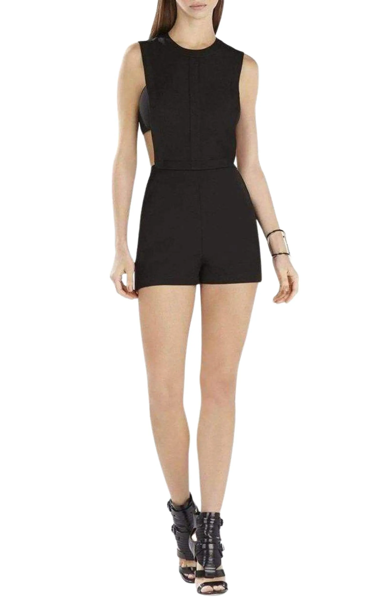 Leni Bib Front Black Romper sold by Runaway Catalog product image thumbnail 2
