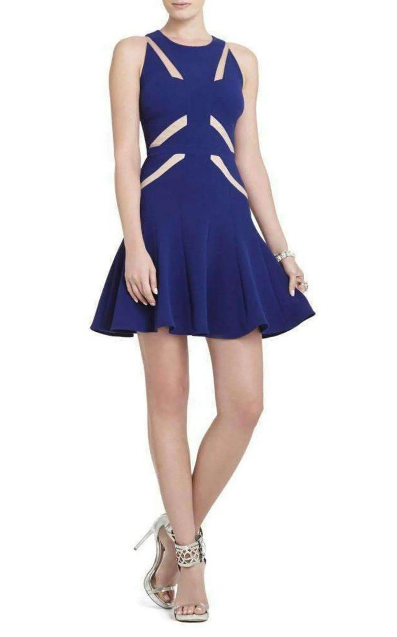 Solie Tulle Insert Cut Out Blue Dress sold by Runaway Catalog