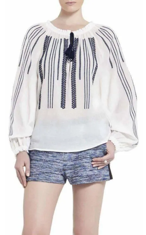 Embroidered Long Sleeve Blouse sold by Runaway Catalog