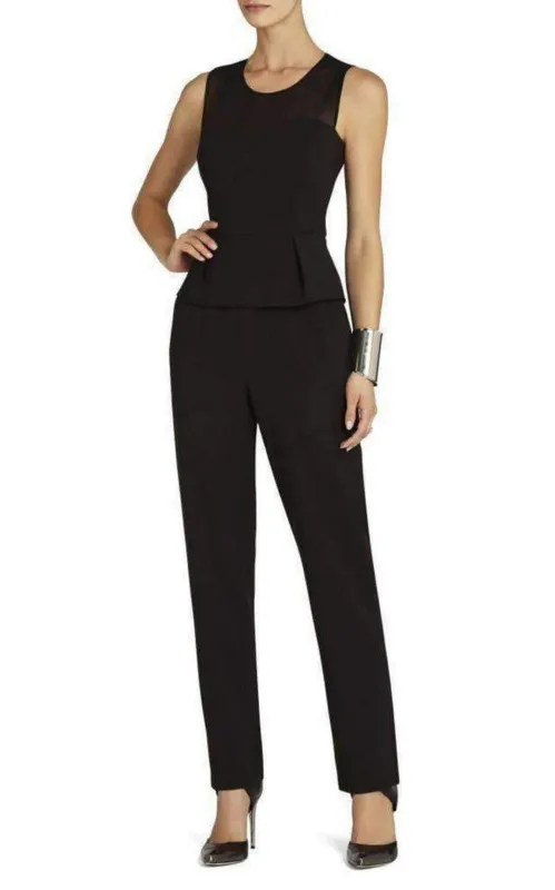 Oliana Black Bustier Pantsuit made by BCBGMaxAzria