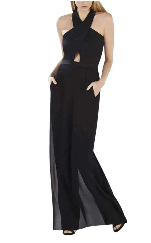 Josselyn Black Halter Top Jumpsuit sold by Runaway Catalog