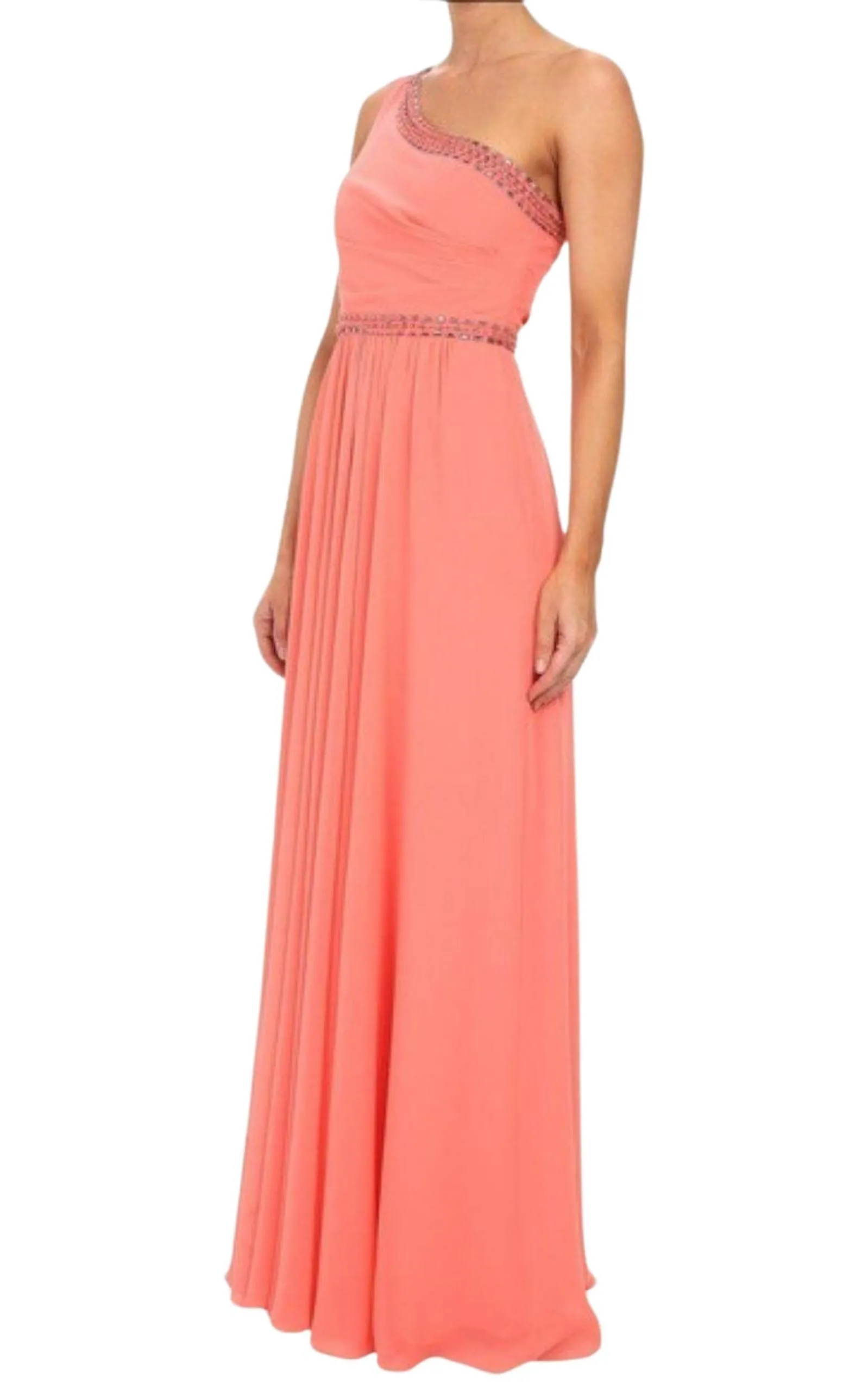 Daniele Coral One Shoulder Embellished Gown sold by Runaway Catalog product image thumbnail 4