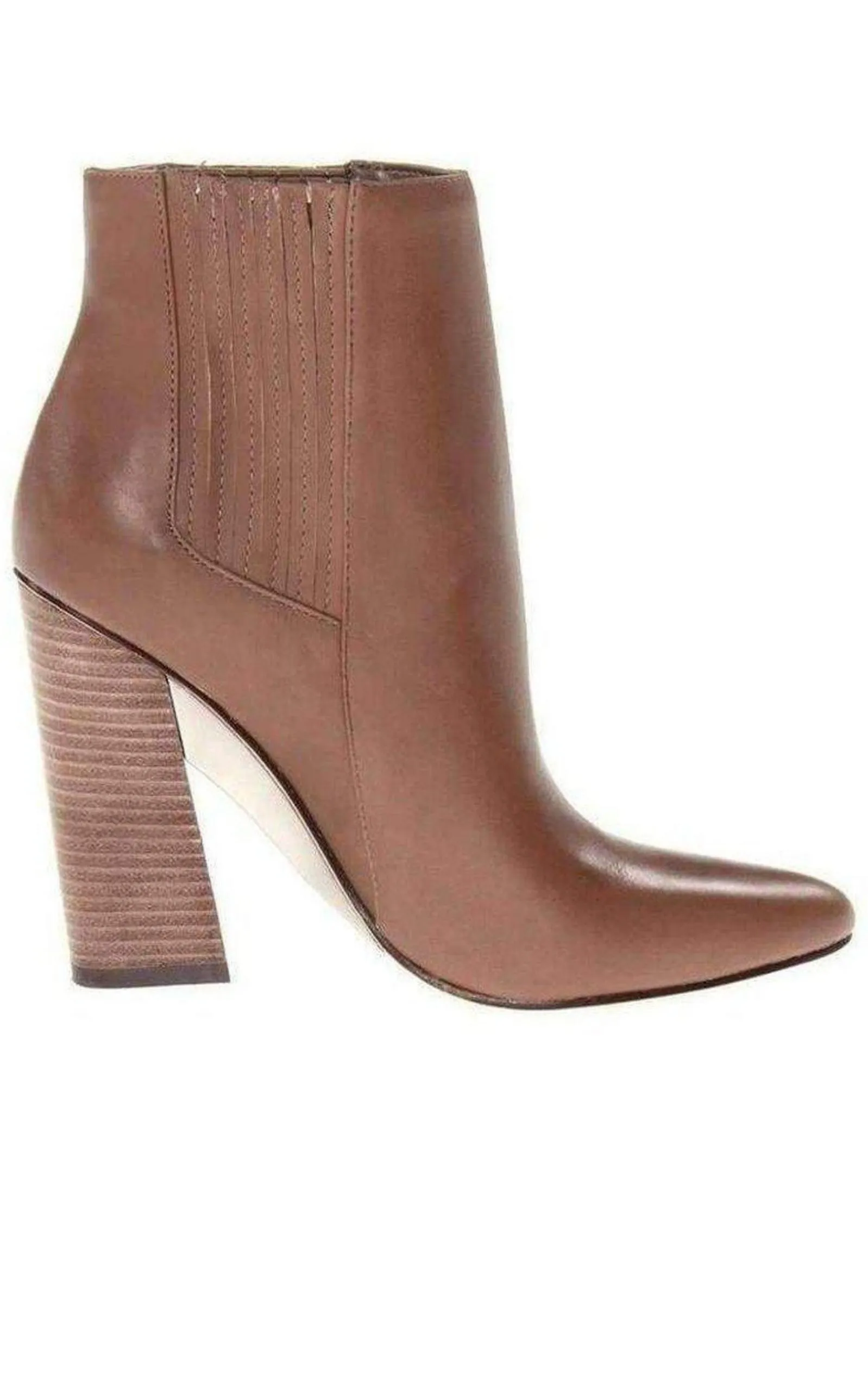 Metild Beige Leather High Heel Bootie sold by Runaway Catalog