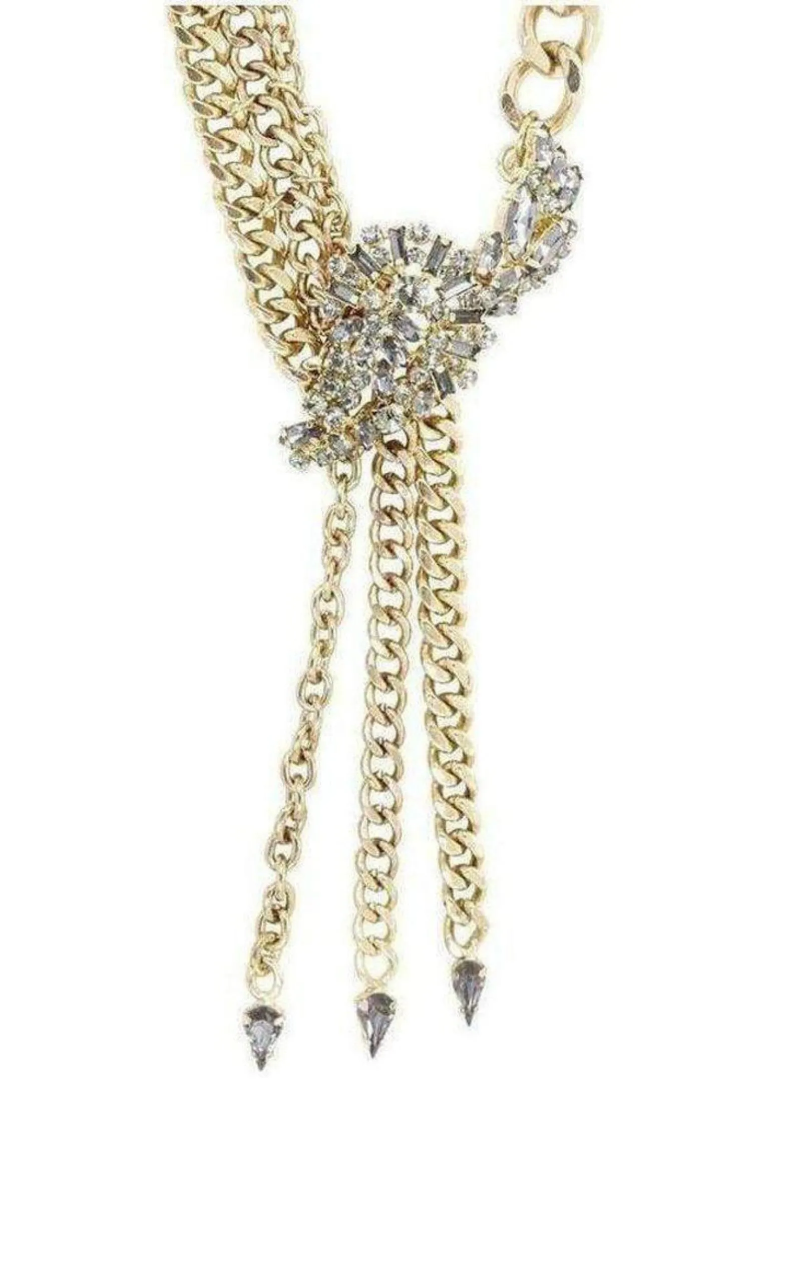 Stone Appliqué Chain Necklace sold by Runaway Catalog product image thumbnail 3