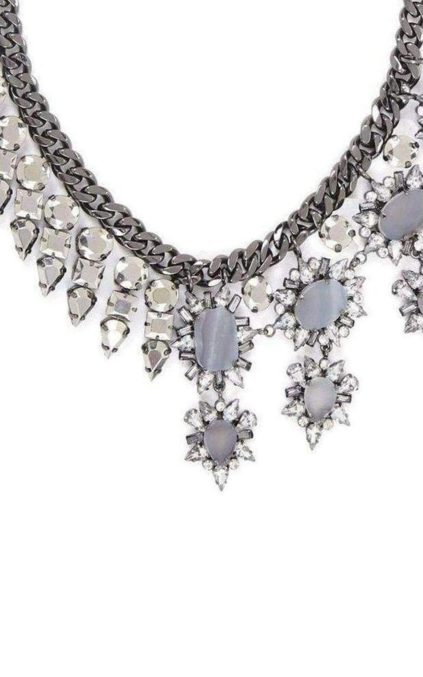 Half Gemstone Spiked Necklace sold by Runaway Catalog product image thumbnail 2