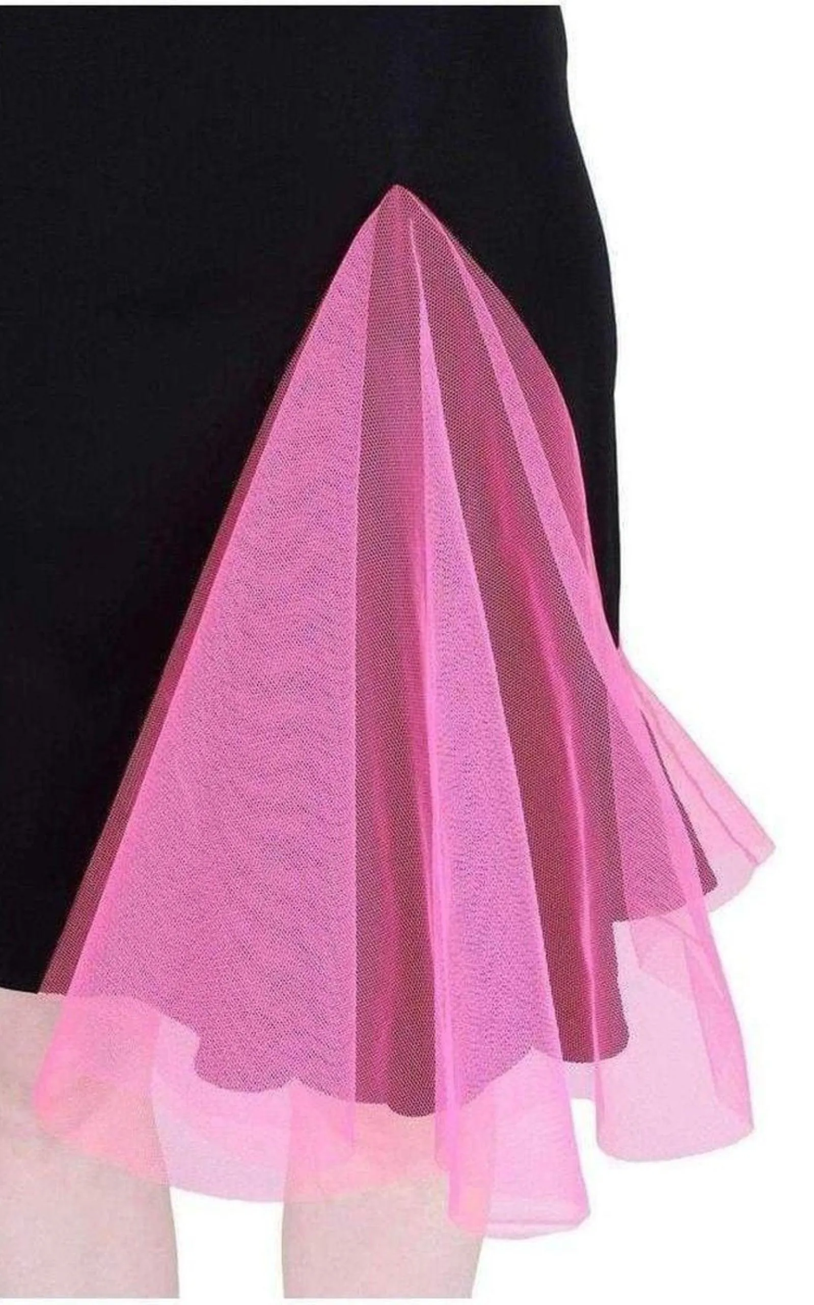 Black Strappy Dress With Neon Pink Godets sold by Runaway Catalog product image thumbnail 5