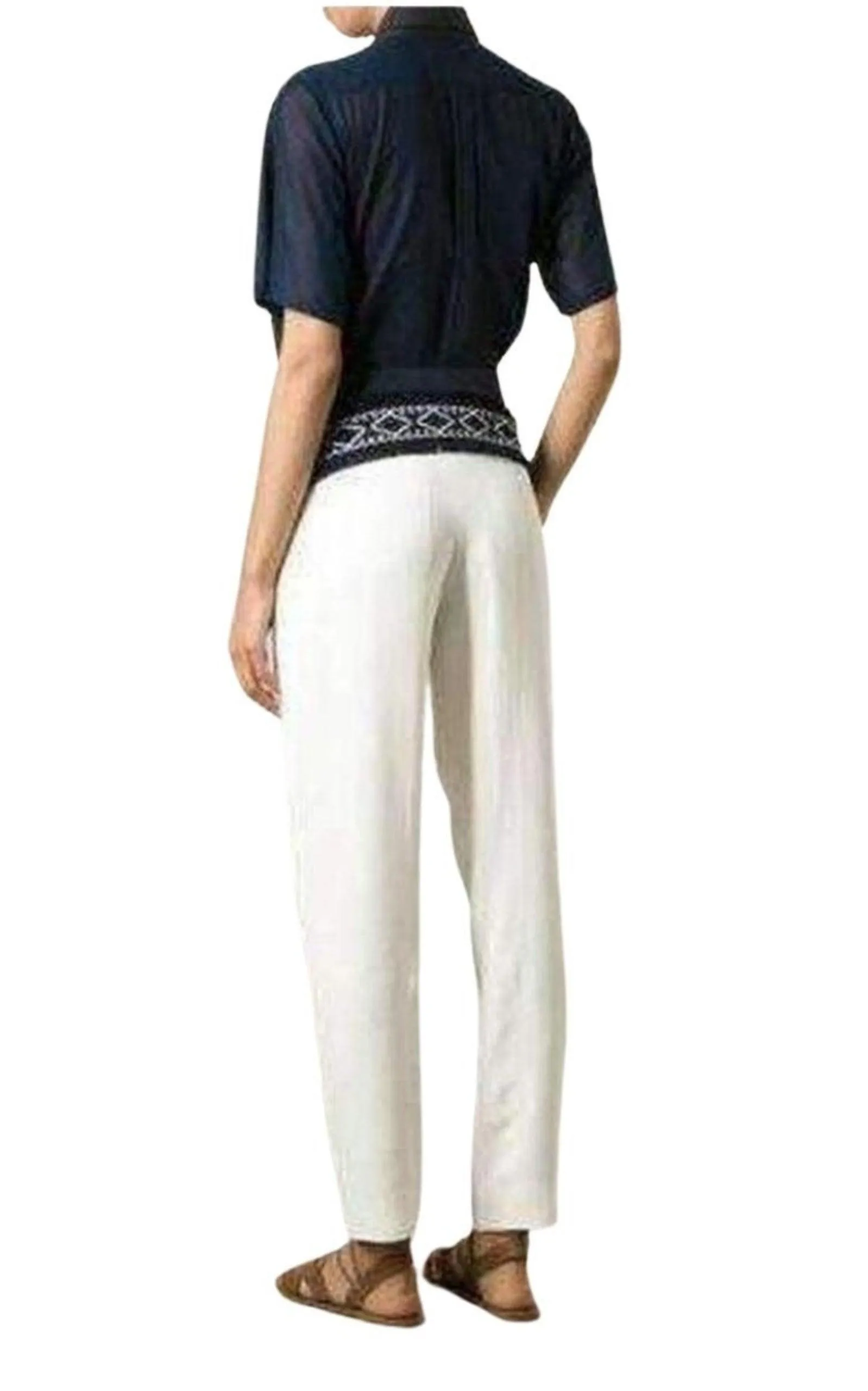 White Embroidered Cotton Pants sold by Runaway Catalog product image thumbnail 3