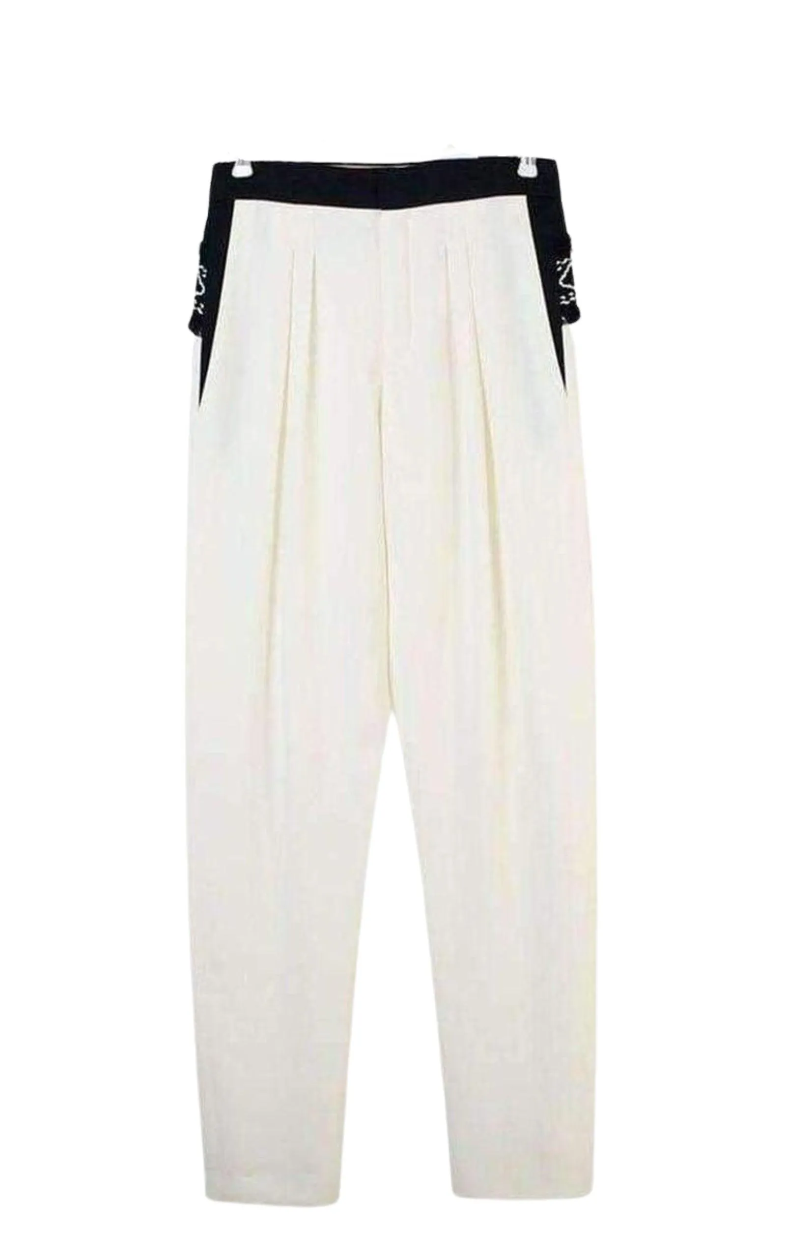 White Embroidered Cotton Pants sold by Runaway Catalog
