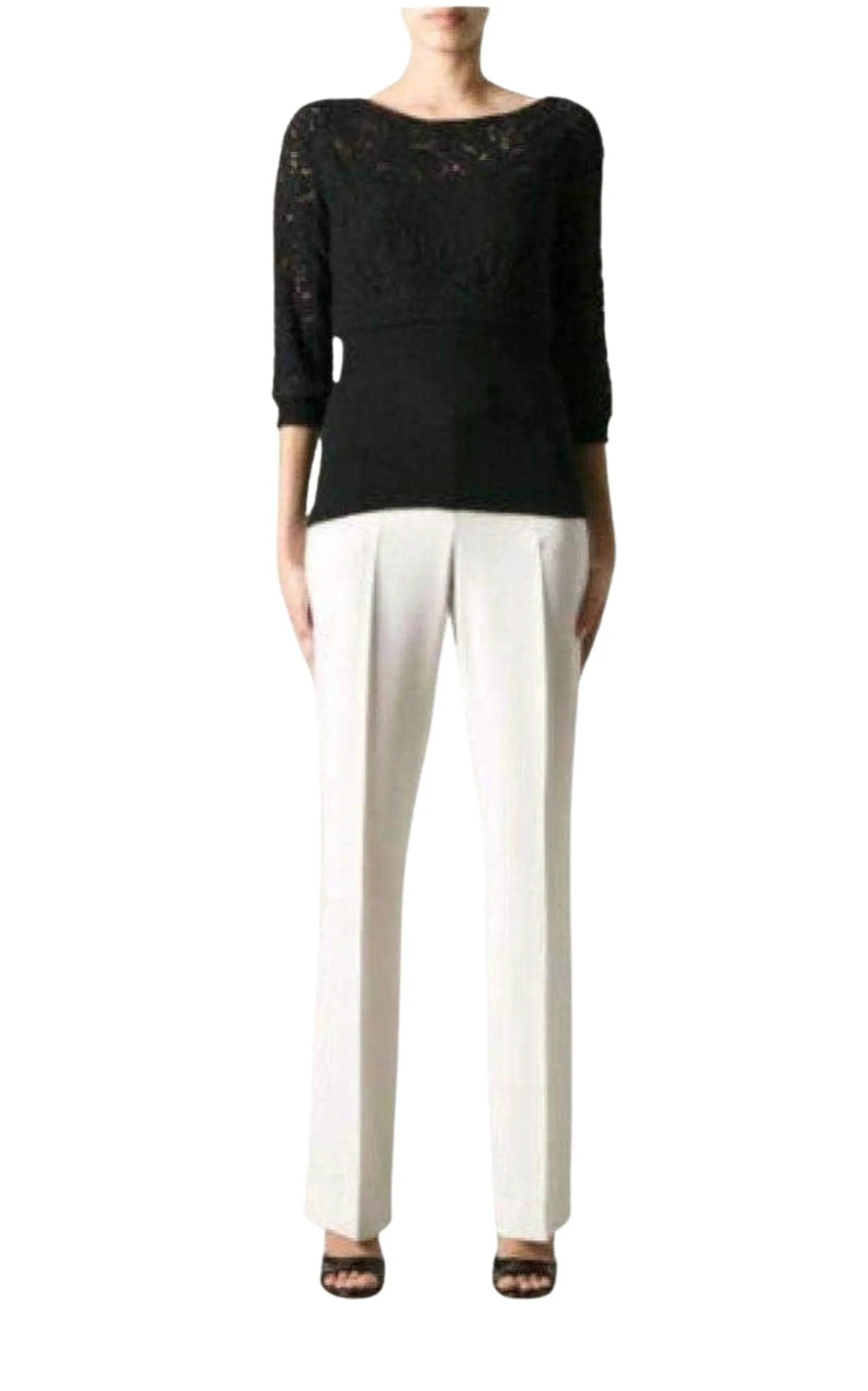 Black Wool Blend Lace Sweater sold by Runaway Catalog product image thumbnail 2