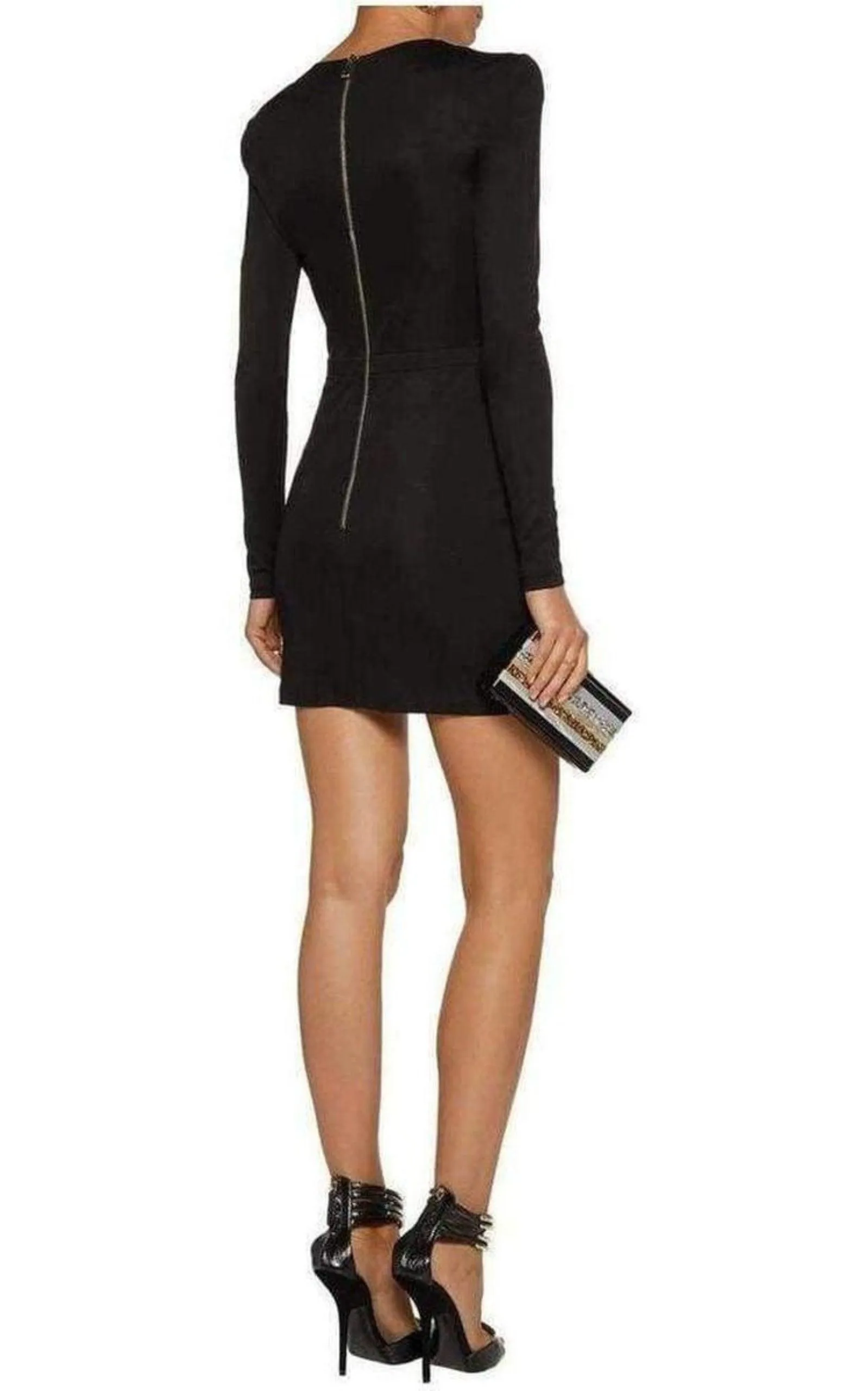 Black Voile Draped Mini Dress sold by Runaway Catalog product image thumbnail 3