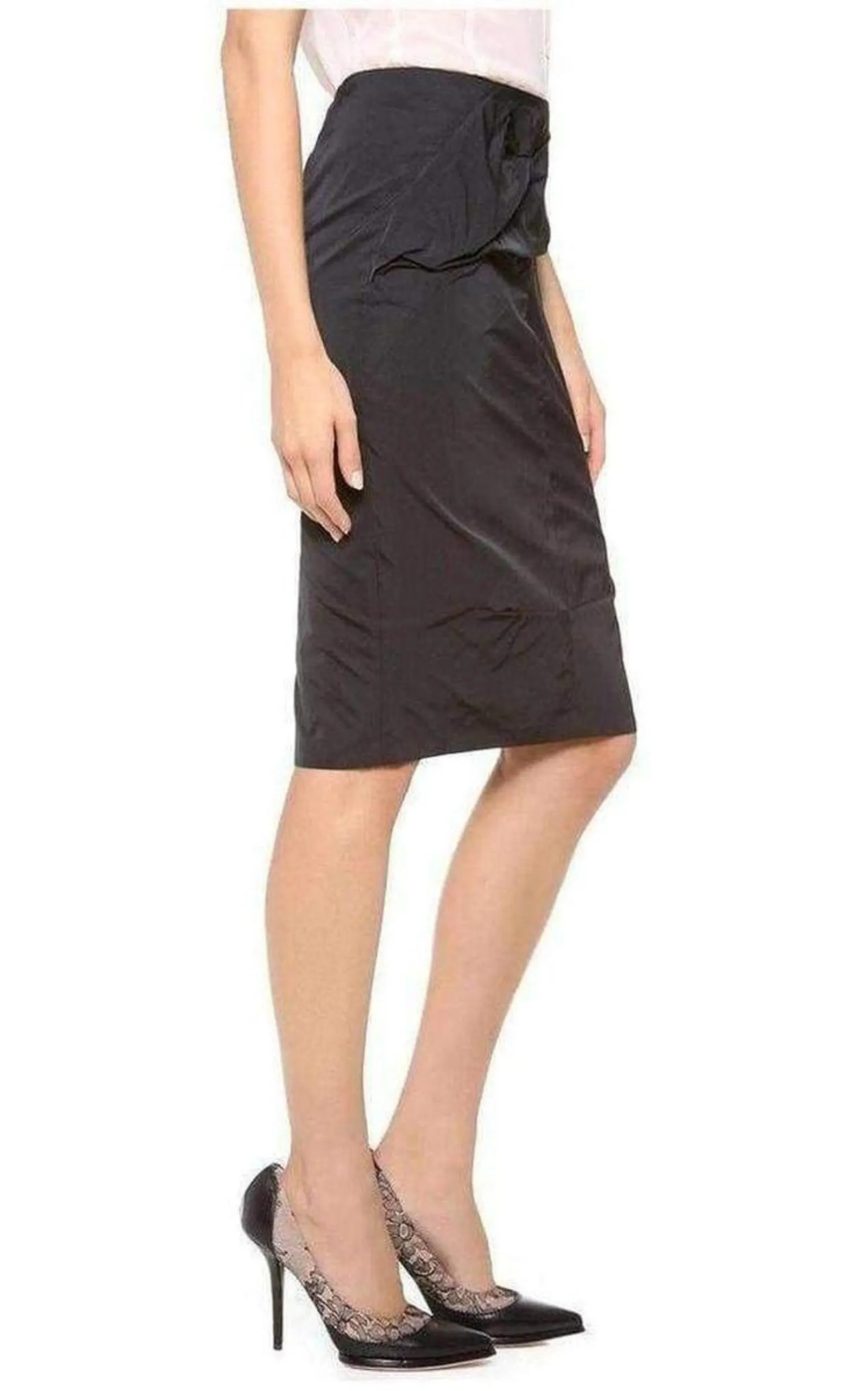 Black Lace Lined Pencil Skirt sold by Runaway Catalog product image thumbnail 5