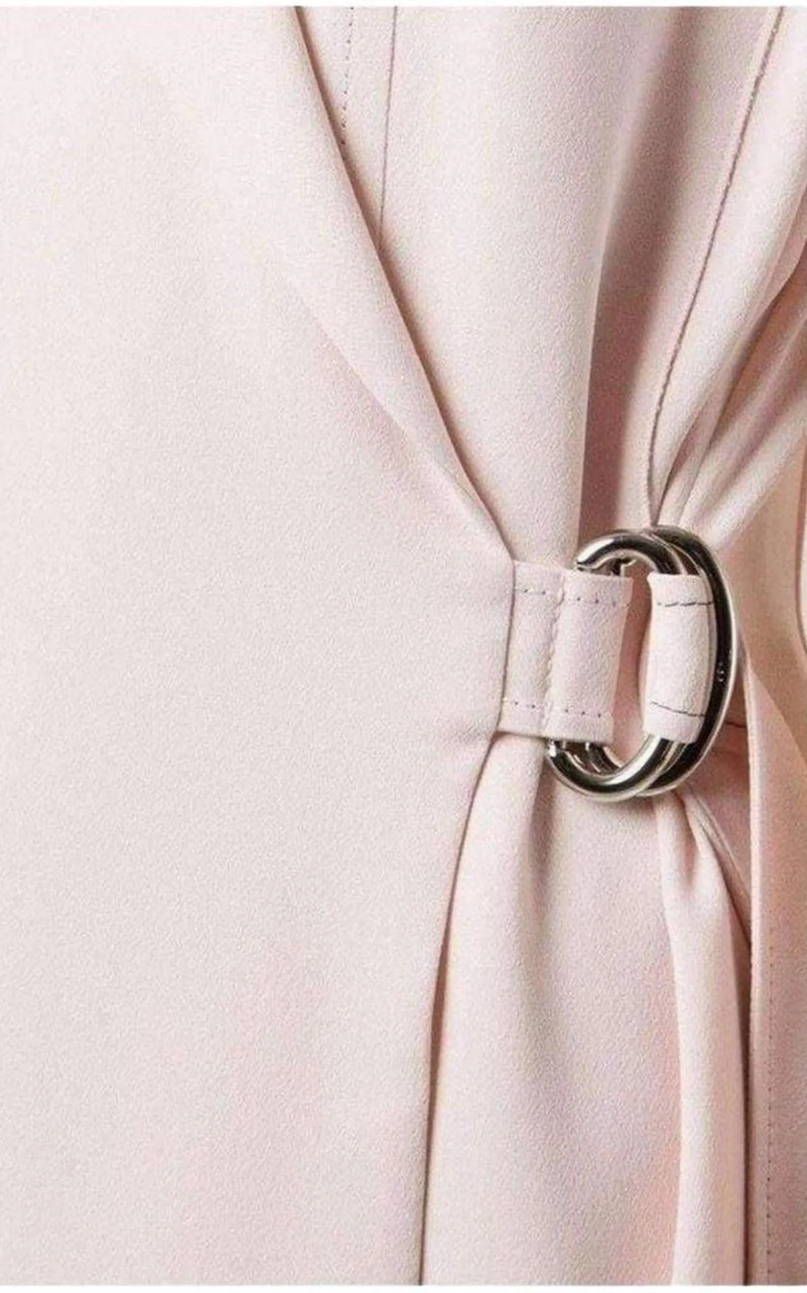 Belted Wrap Pink Silk Blend Dress sold by Runaway Catalog product image thumbnail 5