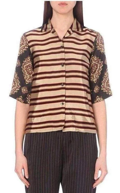 Mixed-Pattern Chanton Shirt made by Dries Van Noten