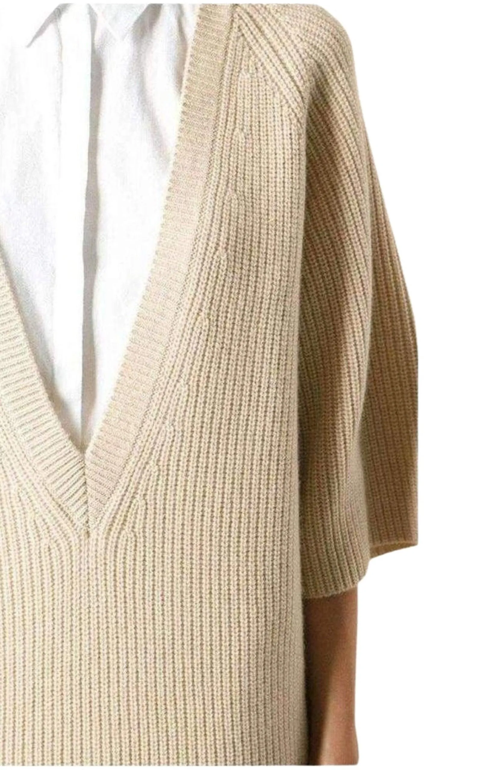 Beige Cashmere Knit Sweater sold by Runaway Catalog product image thumbnail 5