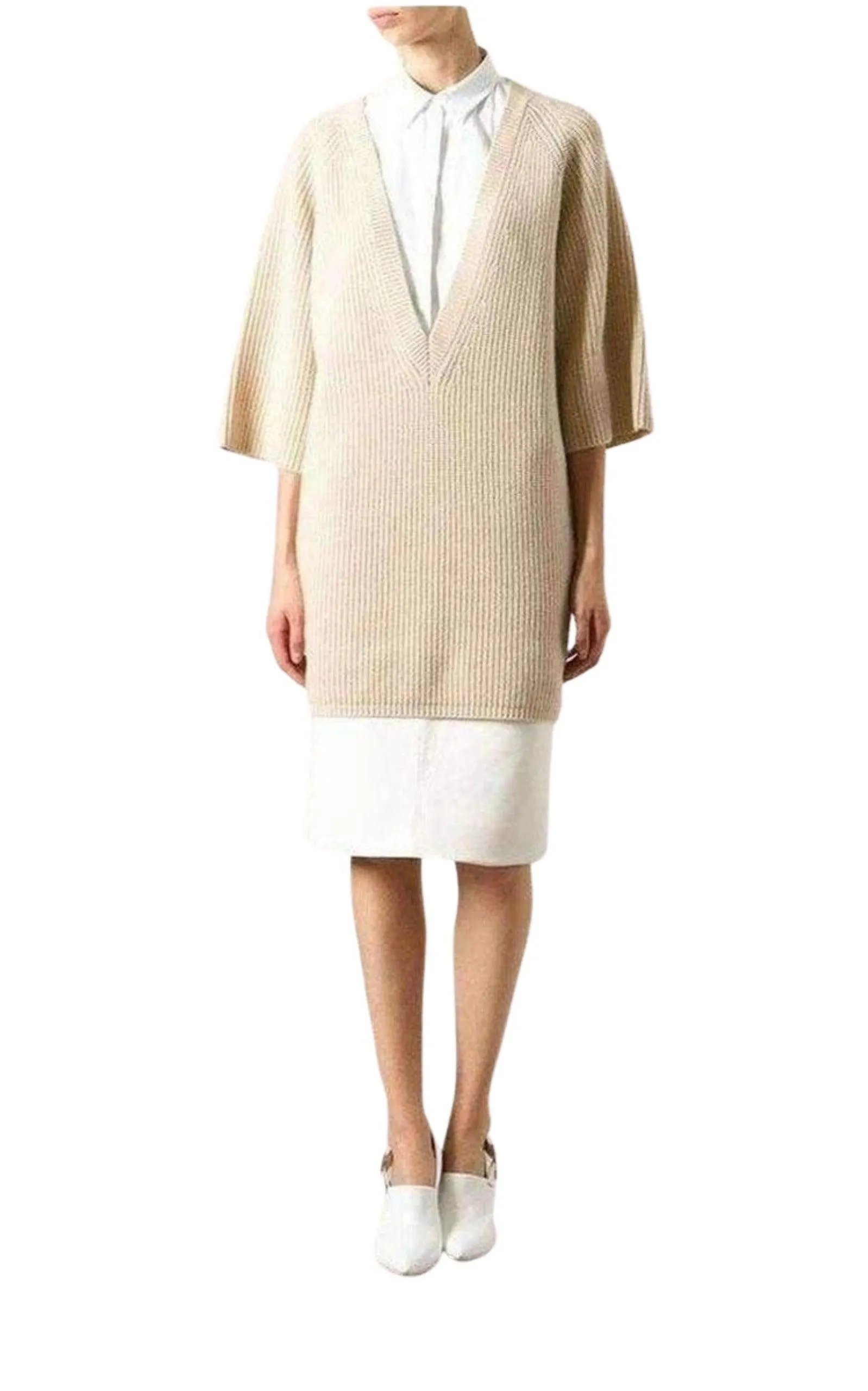 Beige Cashmere Knit Sweater sold by Runaway Catalog product image thumbnail 2