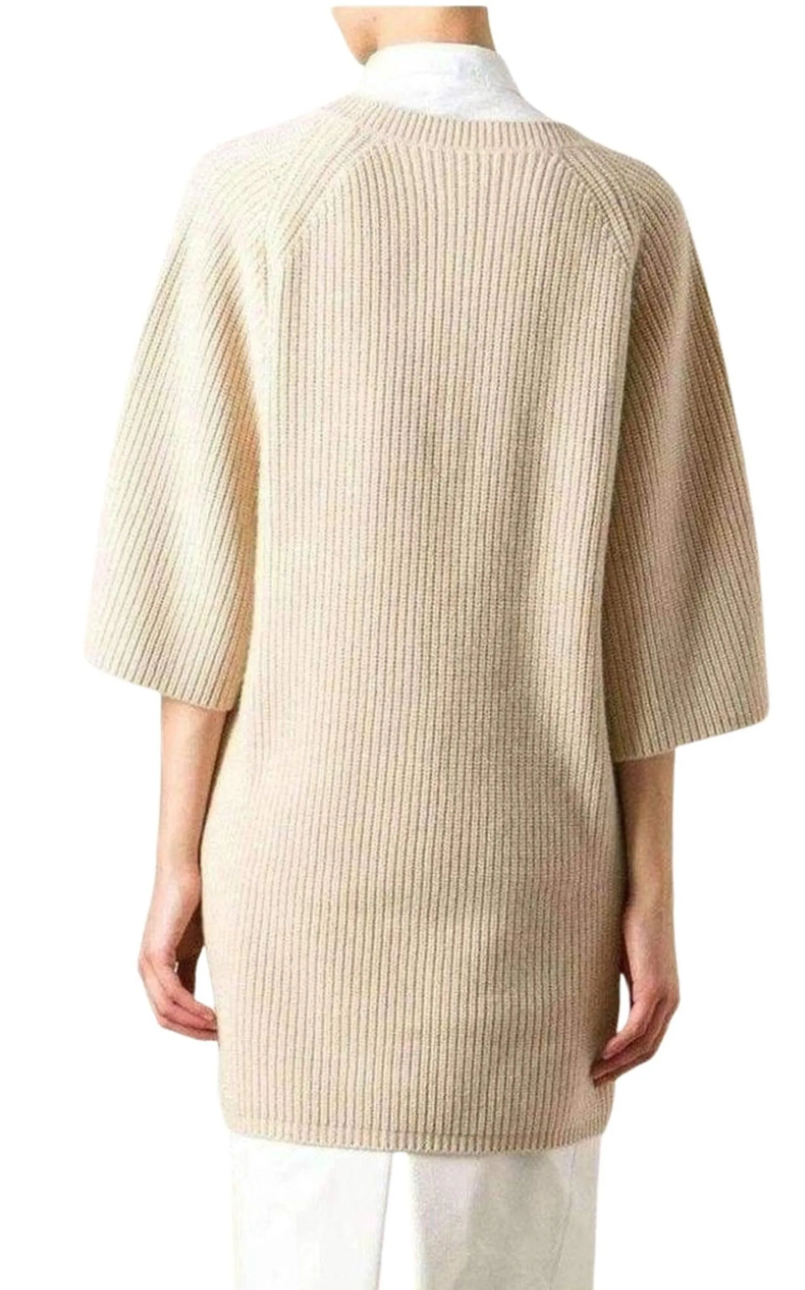 Beige Cashmere Knit Sweater sold by Runaway Catalog product image thumbnail 4