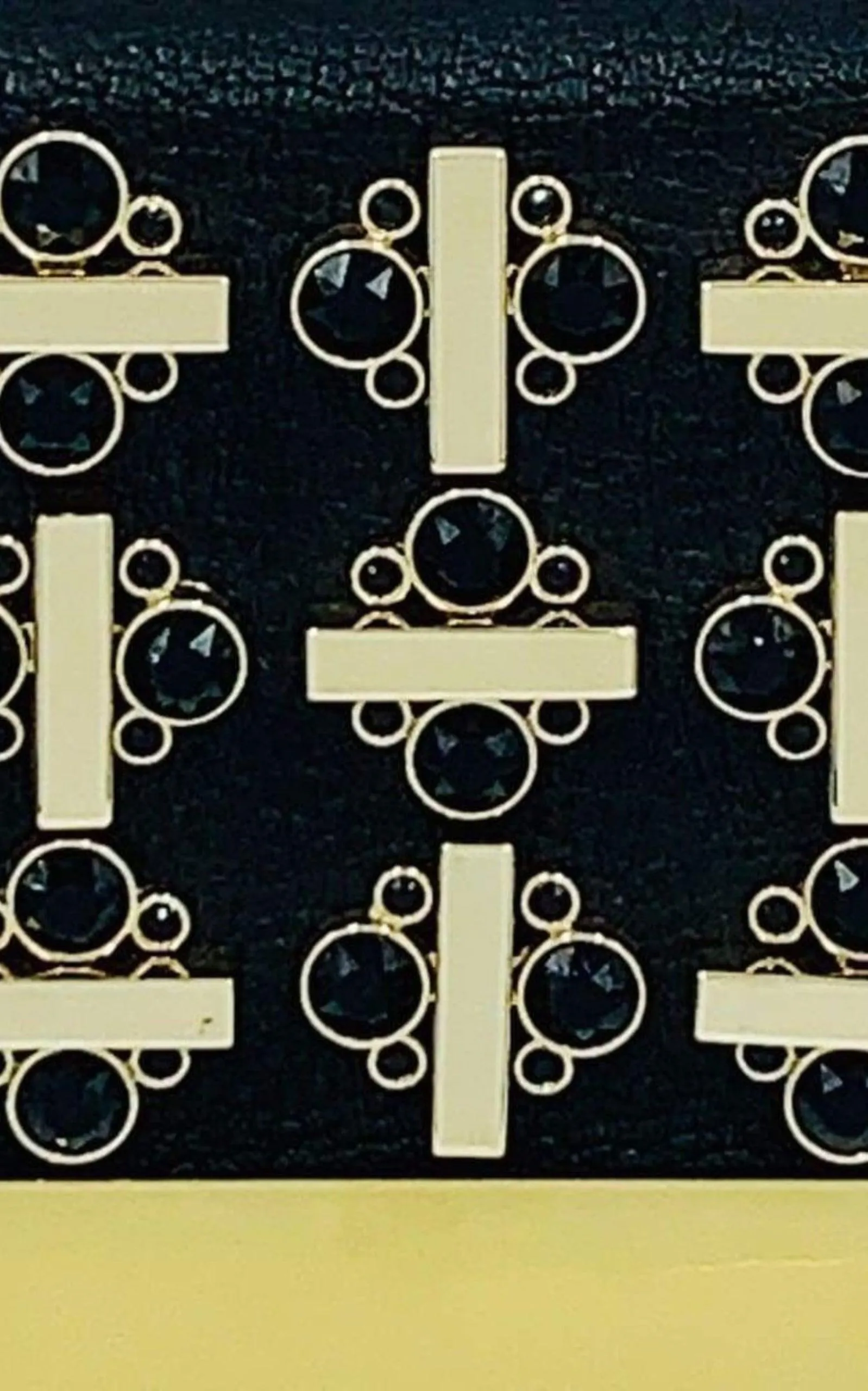 Black Leather Swarovski Crystal Clutch sold by Runaway Catalog product image thumbnail 5