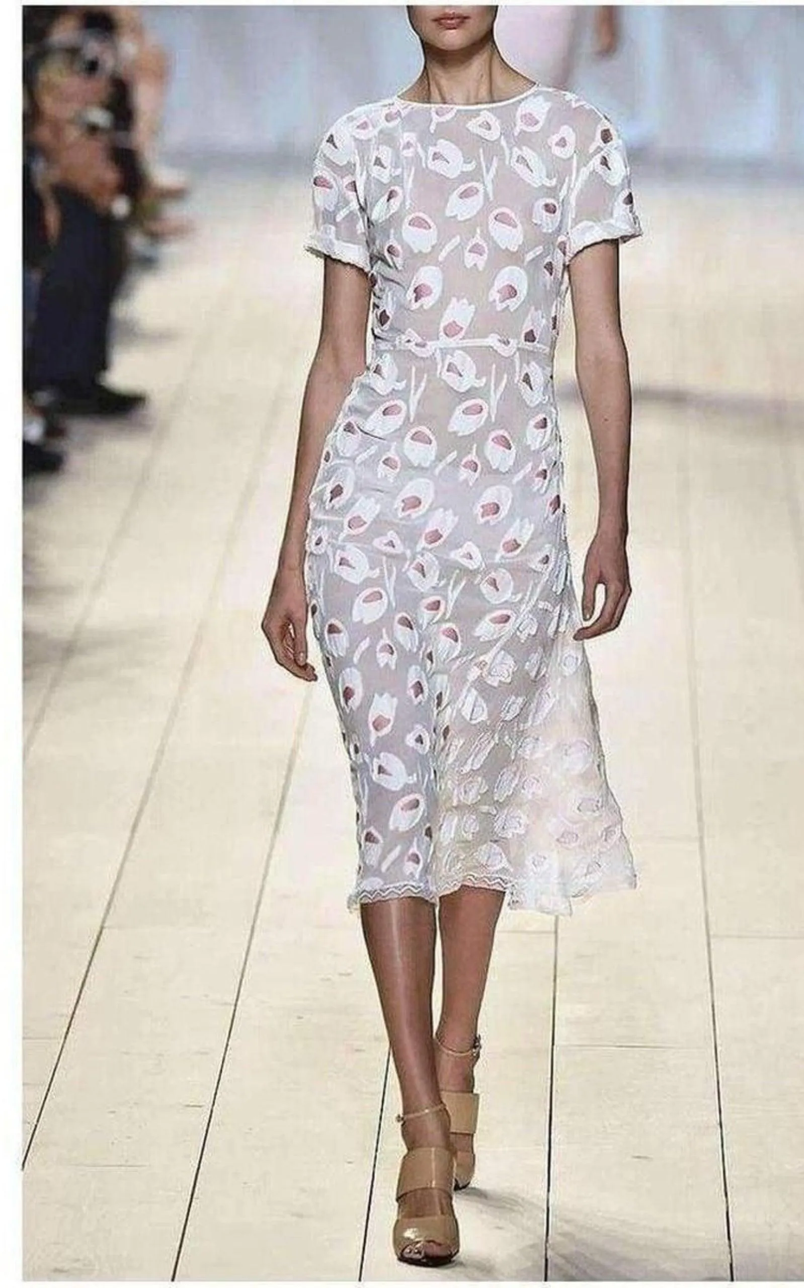 Rose Pivoine And Natural Floral Silk Blend Dress sold by Runaway Catalog product image thumbnail 5