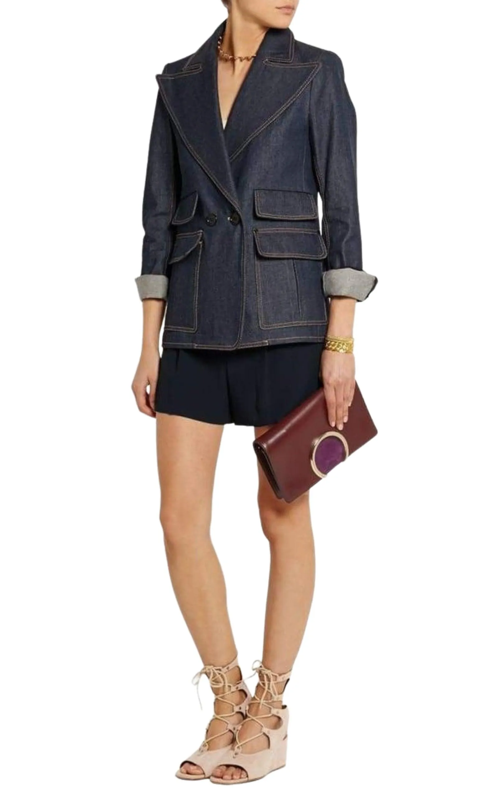 Gabrielle Burgundy Leather Clutch sold by Runaway Catalog product image thumbnail 2