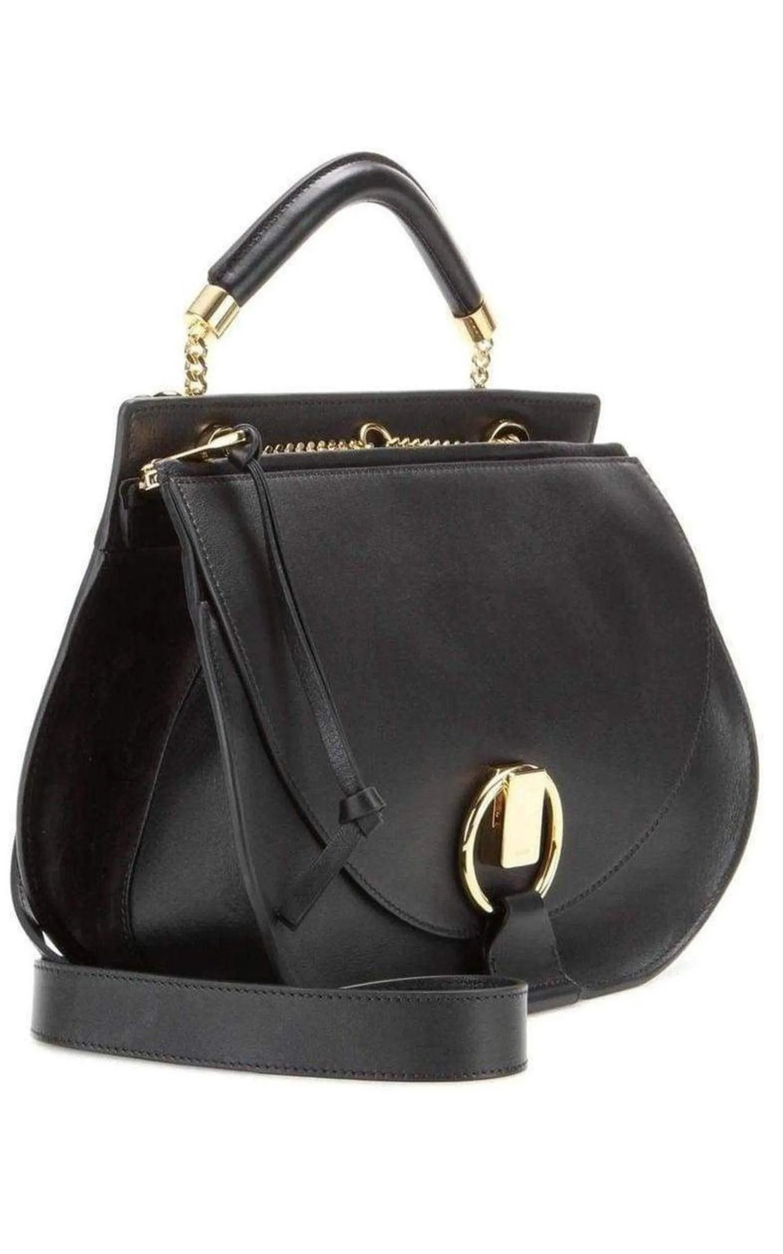 Black Leather Goldie Shoulder Bag sold by Runaway Catalog product image thumbnail 3