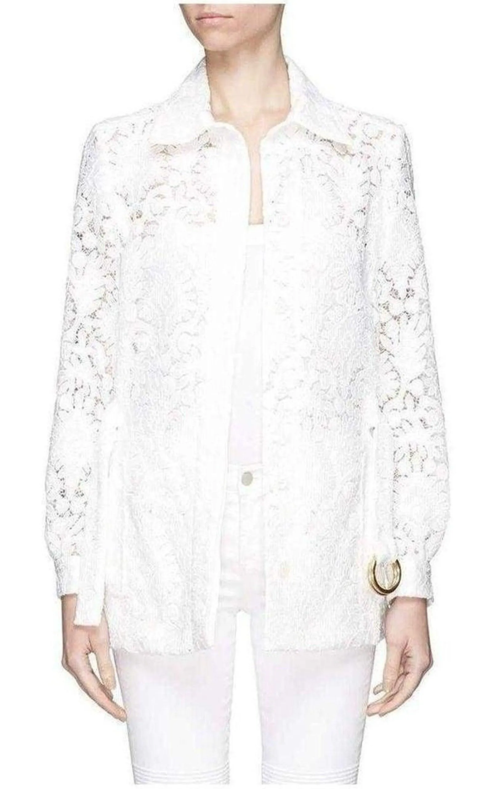 Guipure Embroidery Lace Shirt Coat sold by Runaway Catalog
