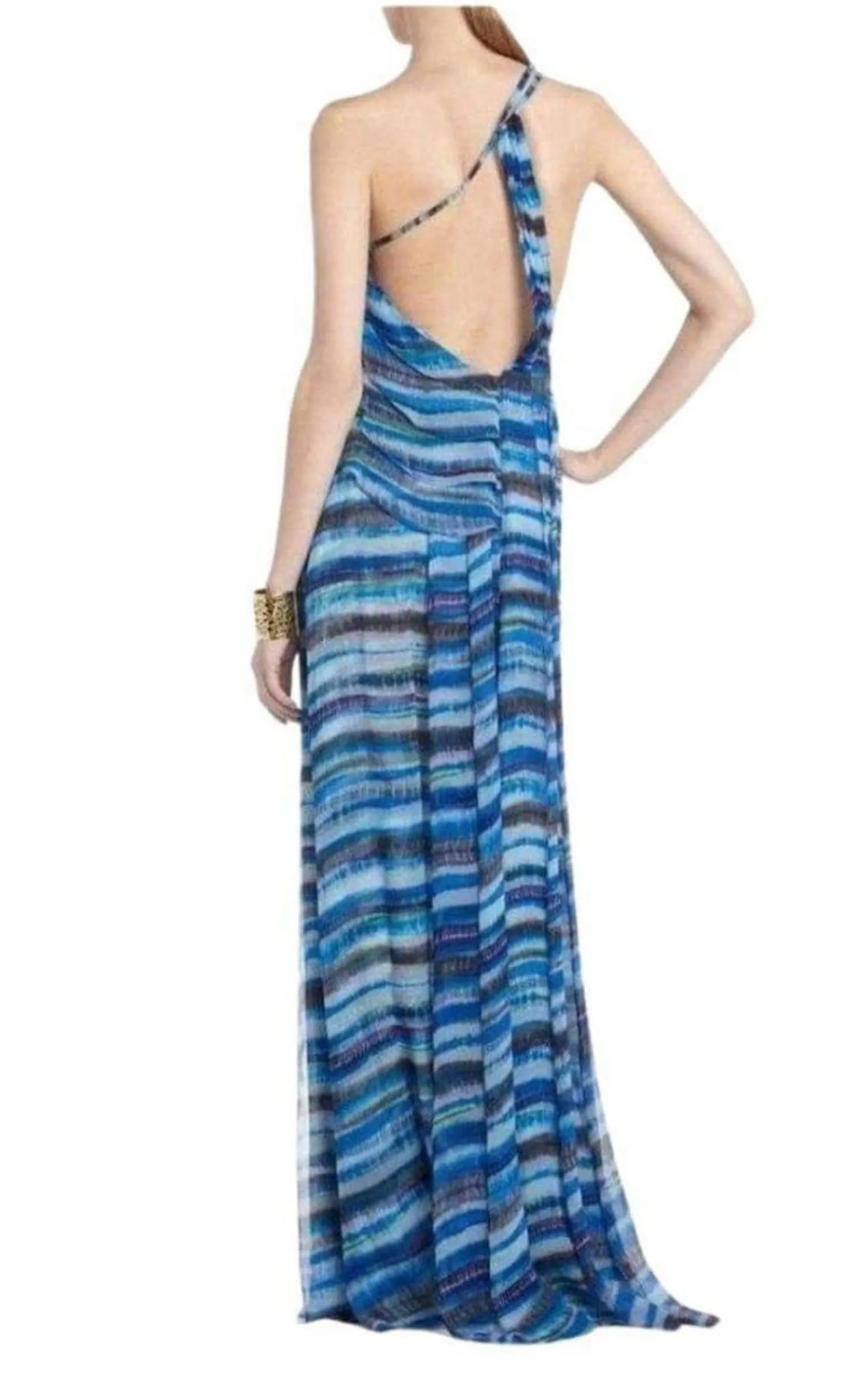 Stella One Shoulder Dreamy Print Silk Dress sold by Runaway Catalog product image thumbnail 3
