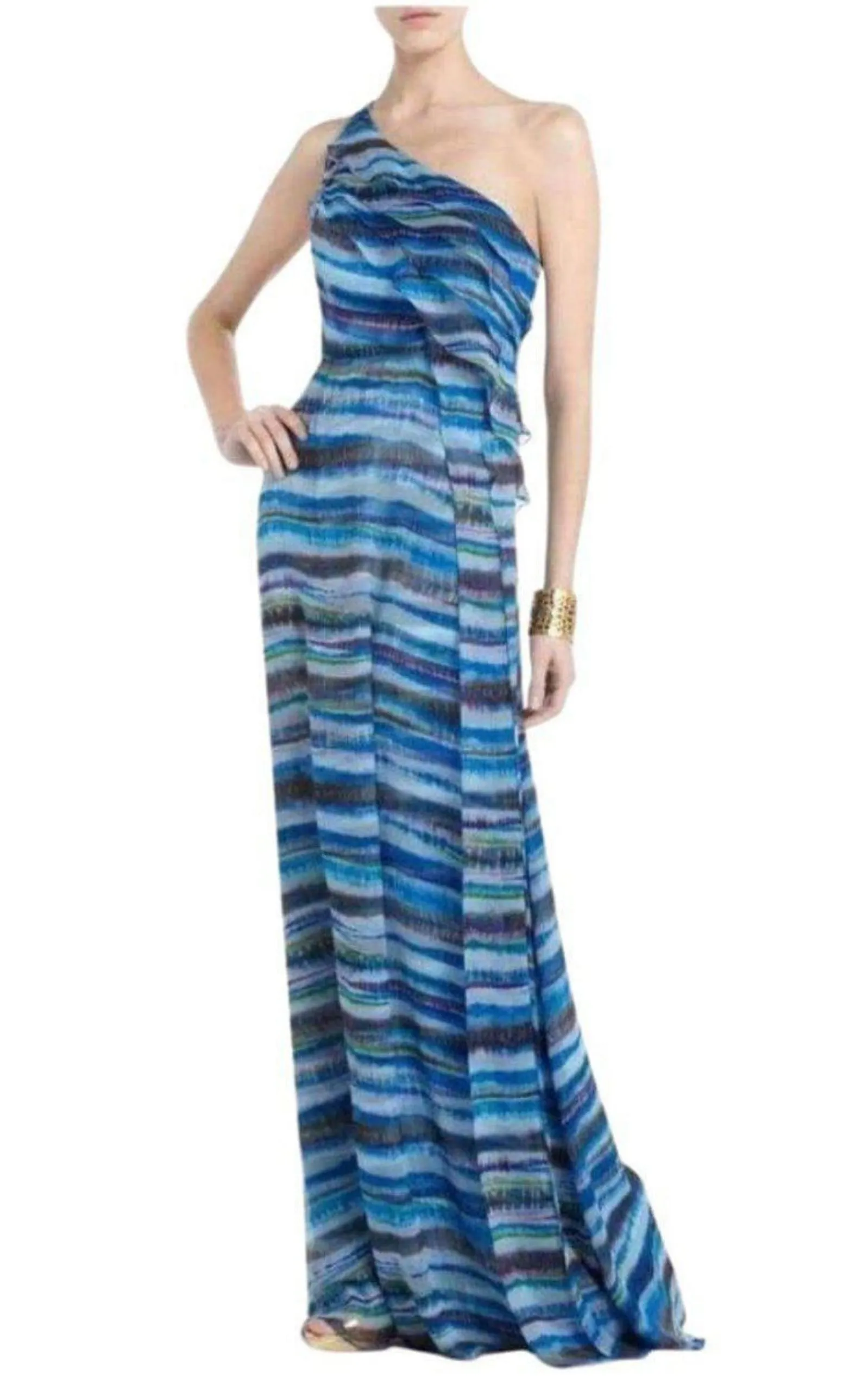 Stella One Shoulder Dreamy Print Silk Dress sold by Runaway Catalog product image thumbnail 2