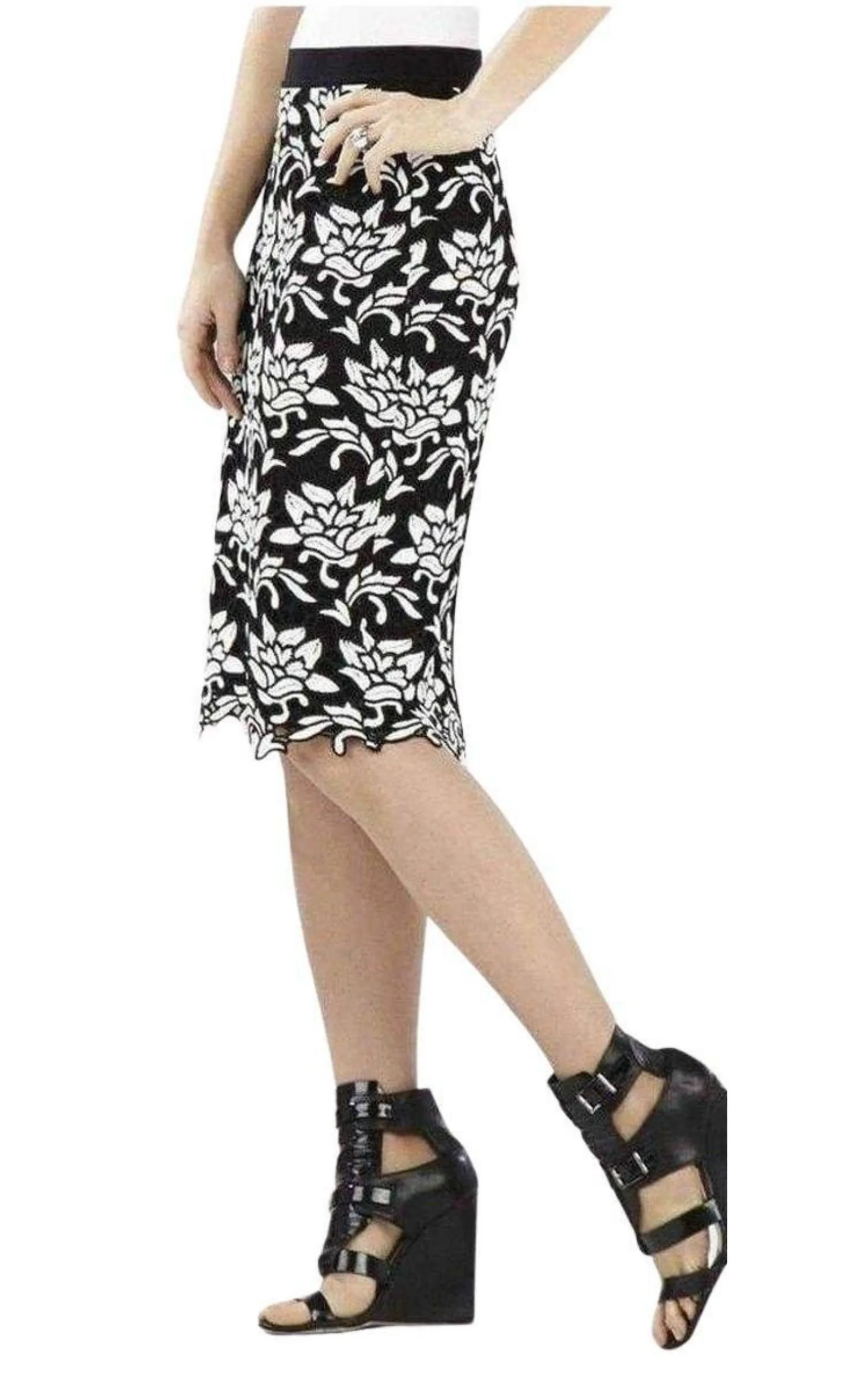 Floral Hem Pencil Skirt sold by Runaway Catalog product image thumbnail 2