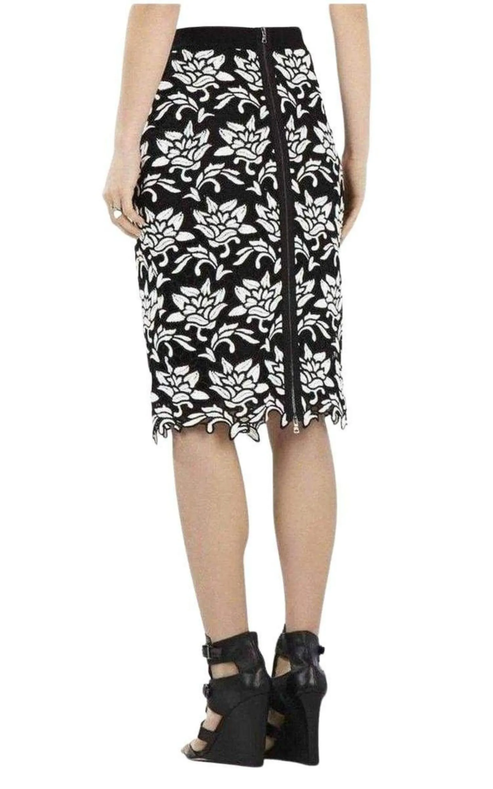 Floral Hem Pencil Skirt sold by Runaway Catalog product image thumbnail 4