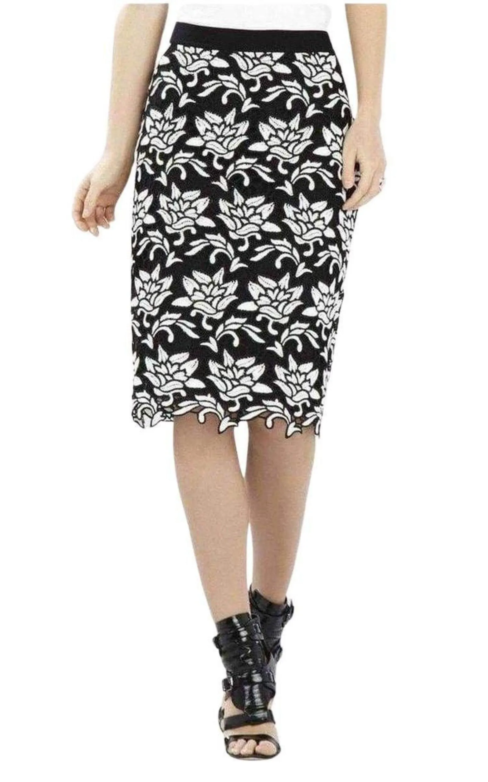 Floral Hem Pencil Skirt sold by Runaway Catalog product image thumbnail 3
