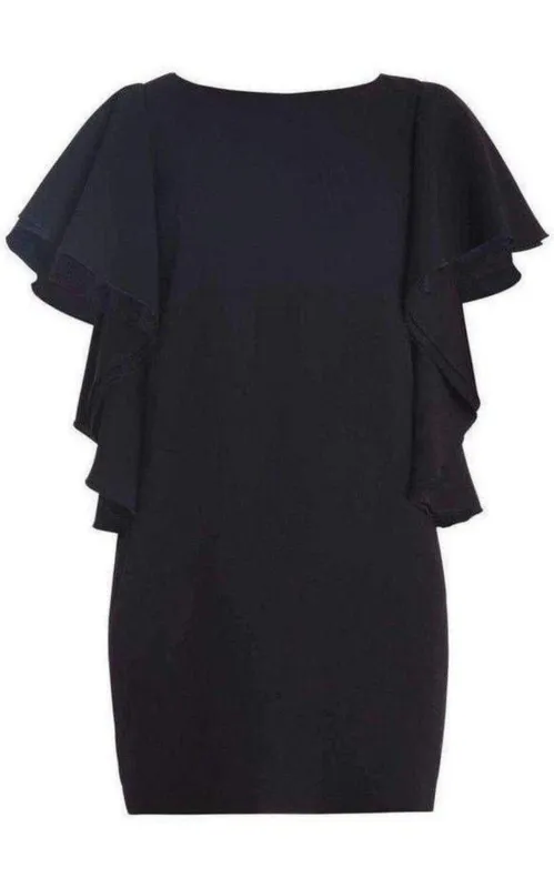 Black Solace Ruffle Sleeve Dress sold by Runaway Catalog