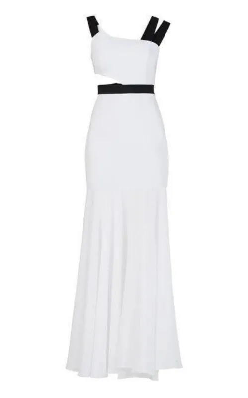 One Shoulder Cutout Waist Gown made by BCBGMaxAzria