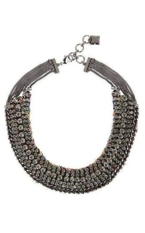 Stone and Thread Collar Necklace sold by Runaway Catalog