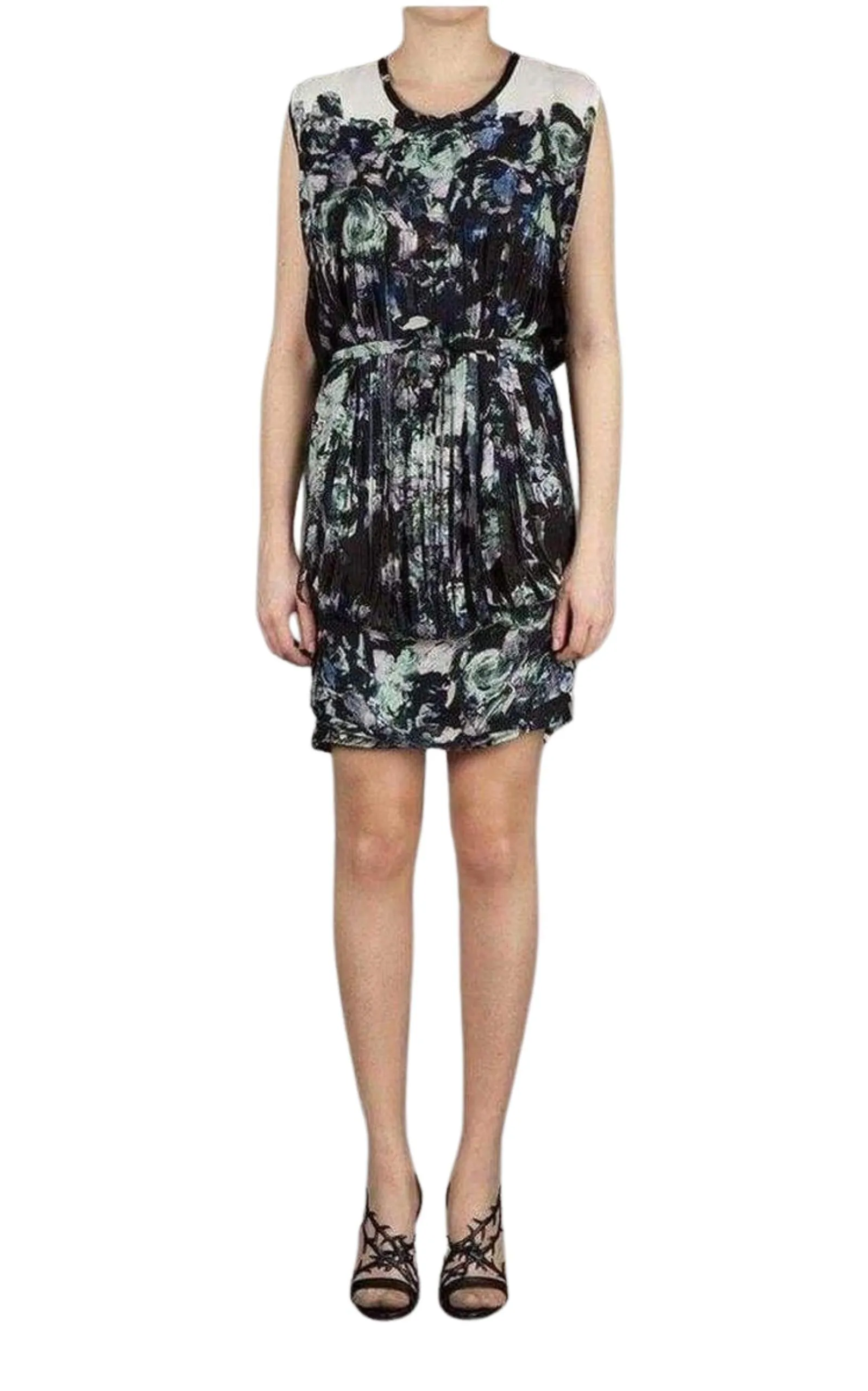 Floral Printed Fringe Silk Dress sold by Runaway Catalog product image thumbnail 3