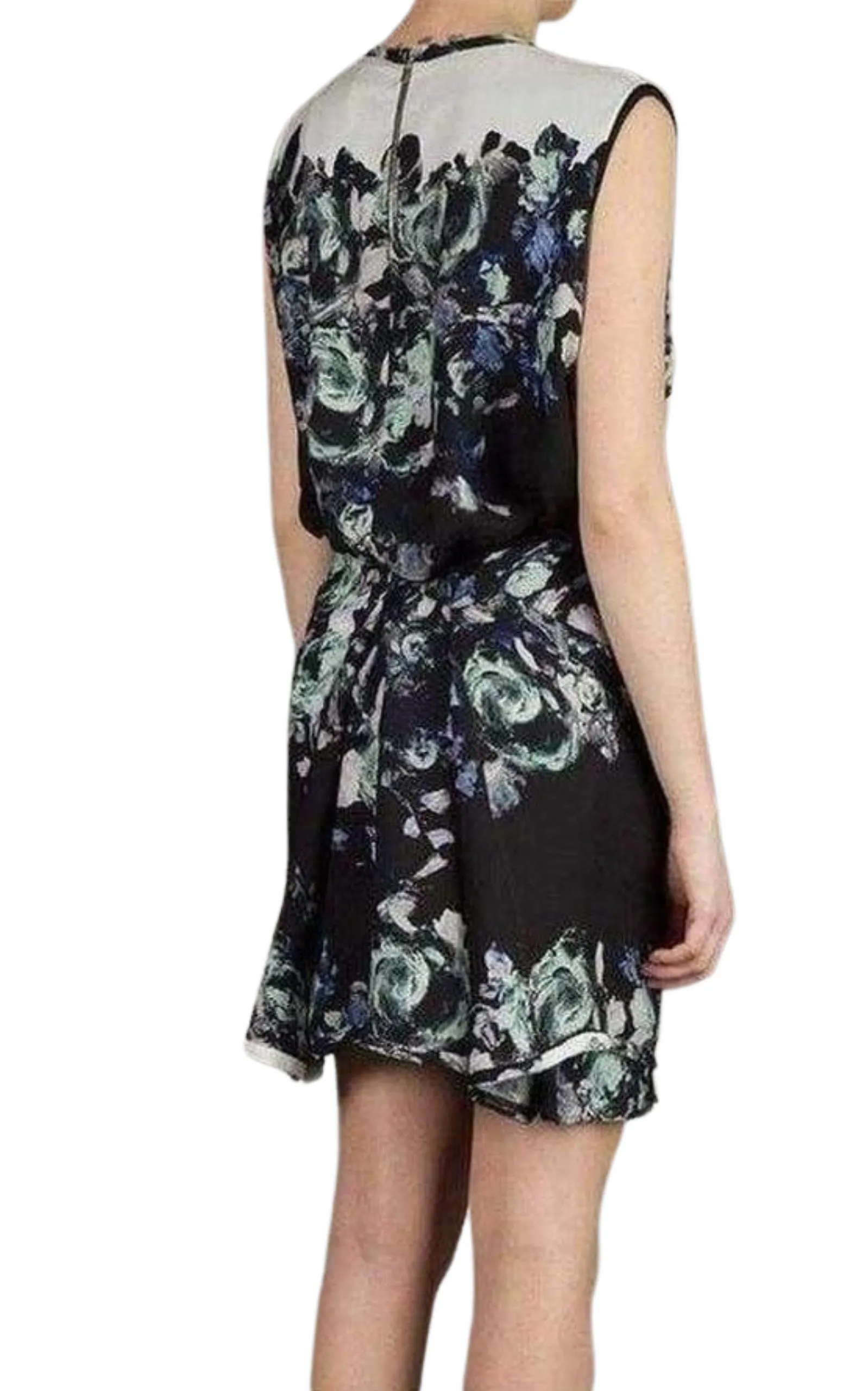Floral Printed Fringe Silk Dress sold by Runaway Catalog product image thumbnail 4