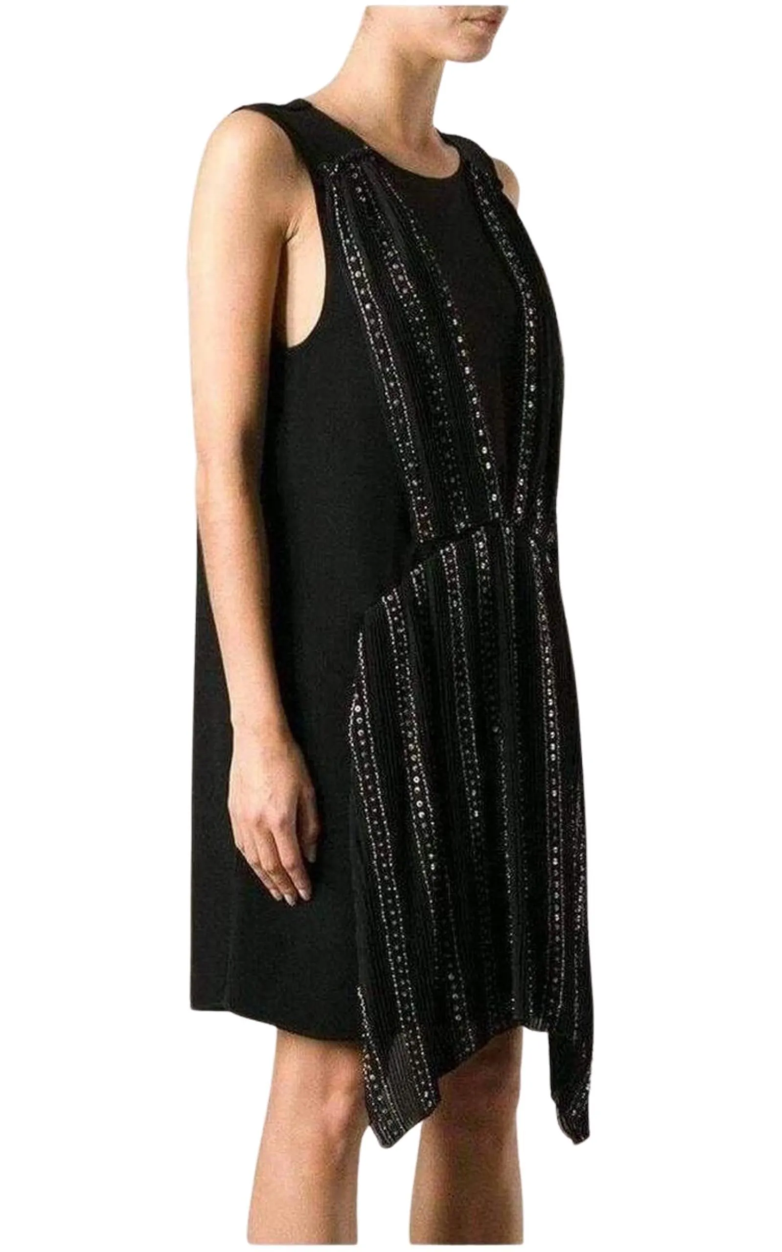 Black Embellished Silk Cocktail Dress sold by Runaway Catalog product image thumbnail 4