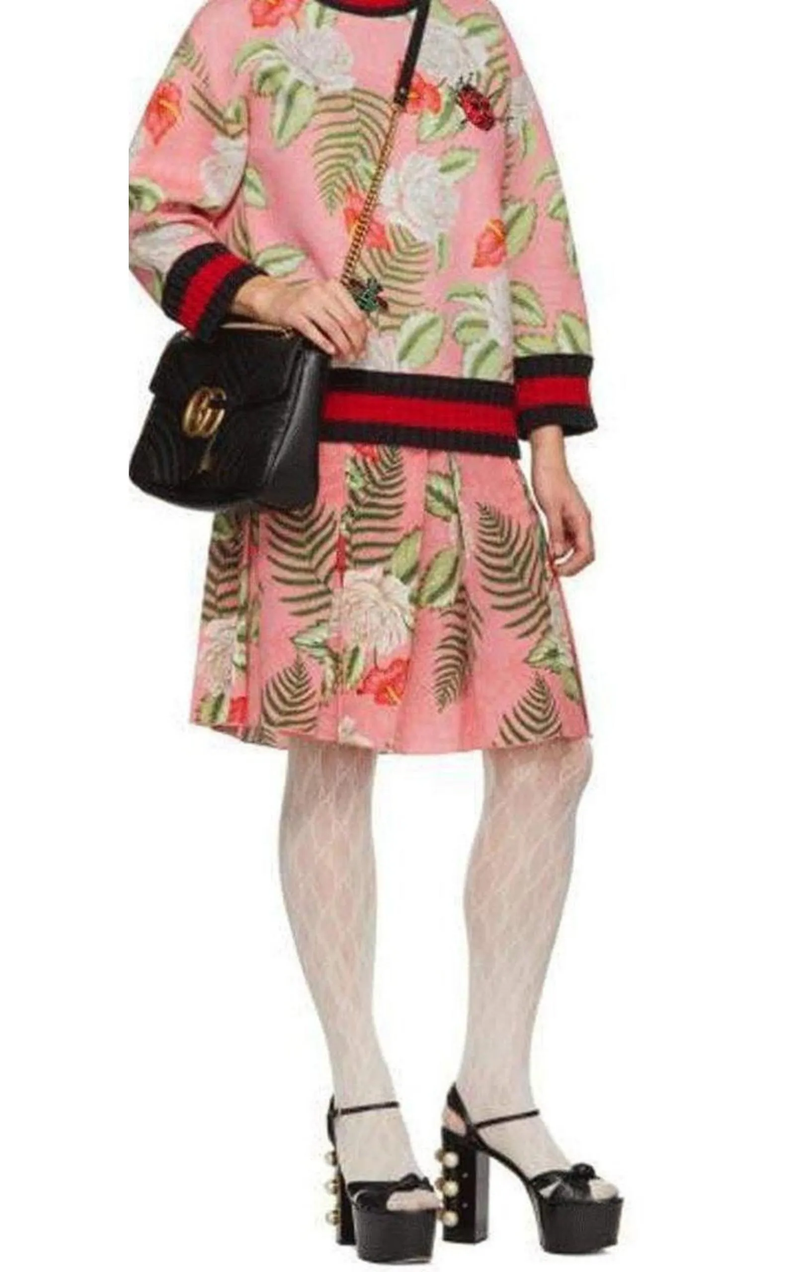 Pink Floral Pleated Mini Skirt sold by Runaway Catalog