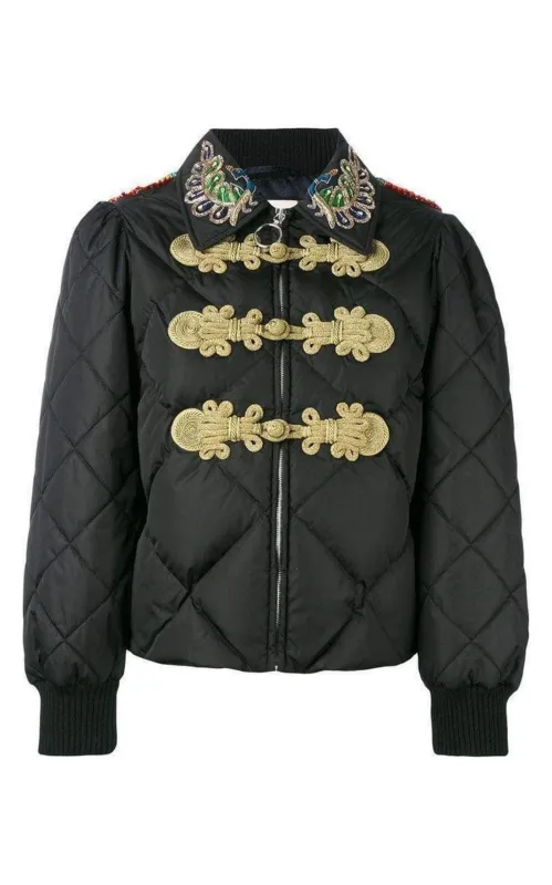Embroidered Quilted Bomber Jacket sold by Runaway Catalog
