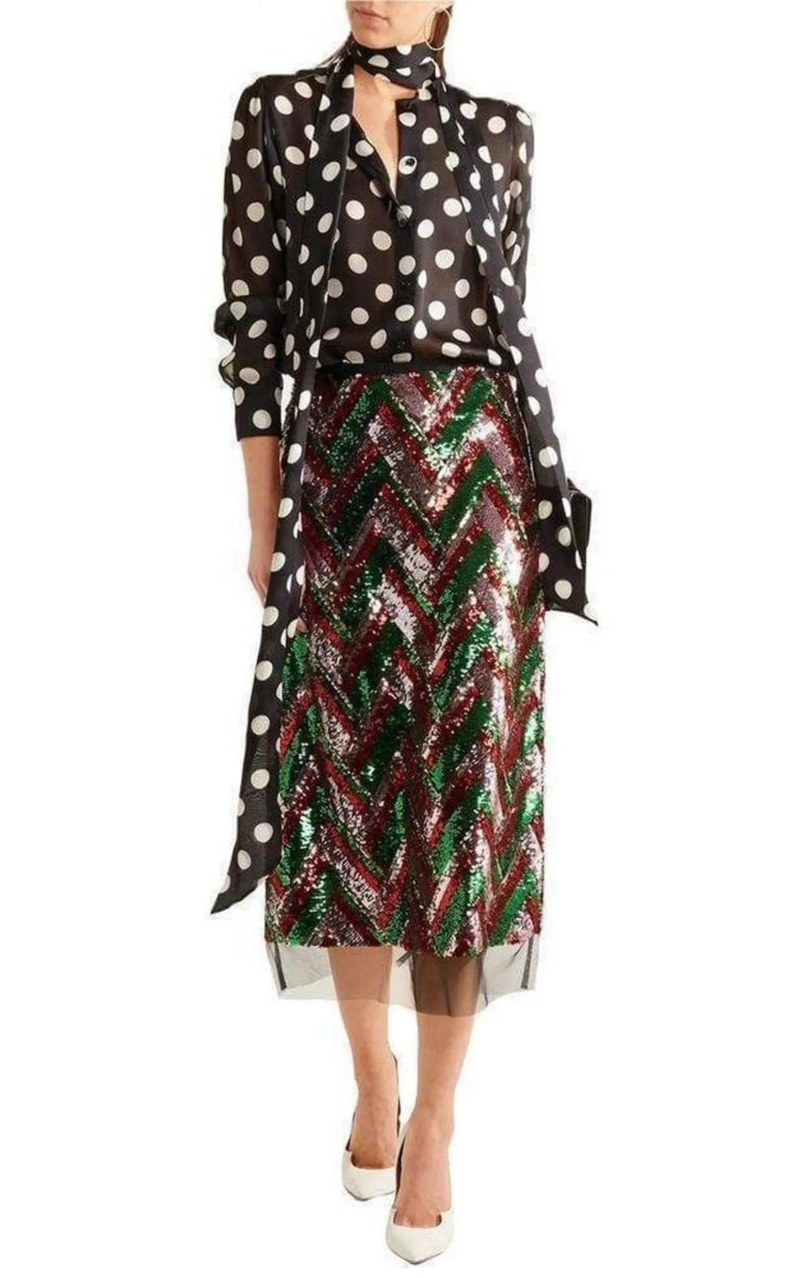 Sequinned Tulle Midi Skirt sold by Runaway Catalog product image thumbnail 3