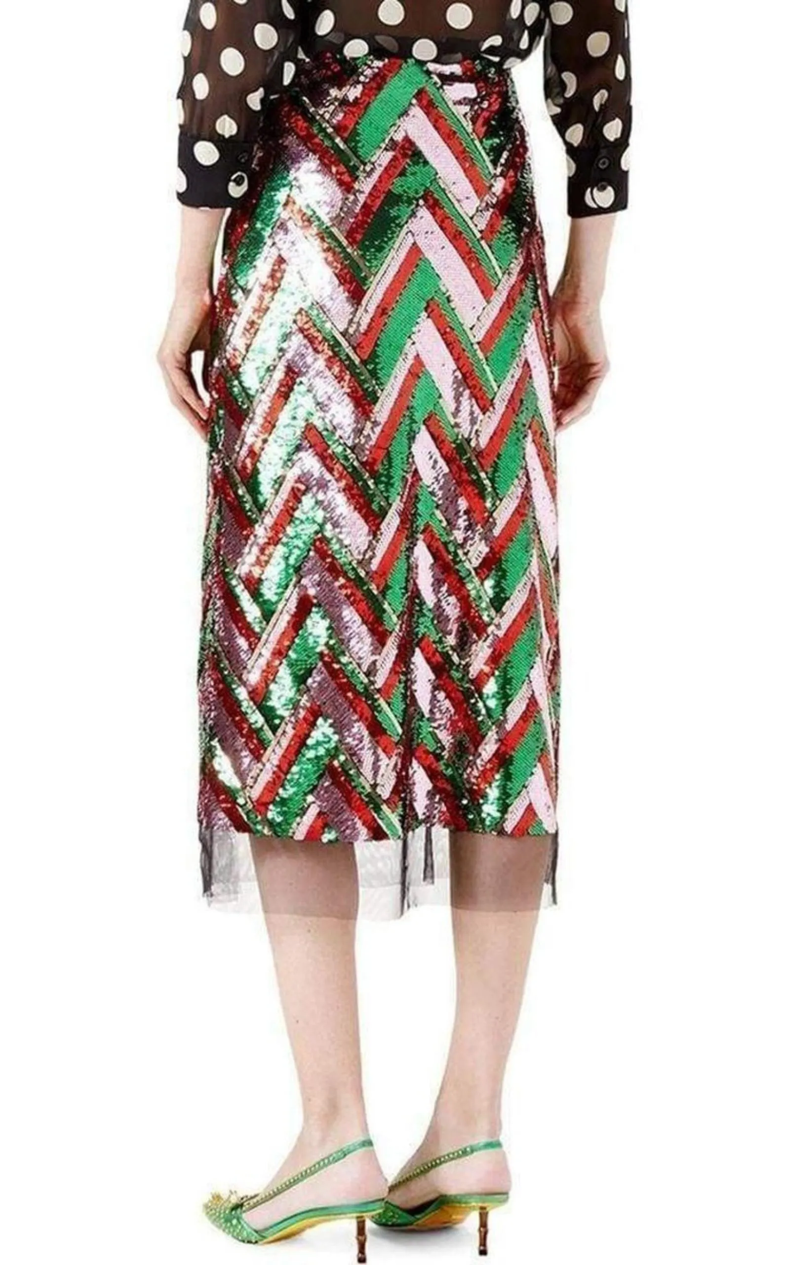 Sequinned Tulle Midi Skirt sold by Runaway Catalog product image thumbnail 4